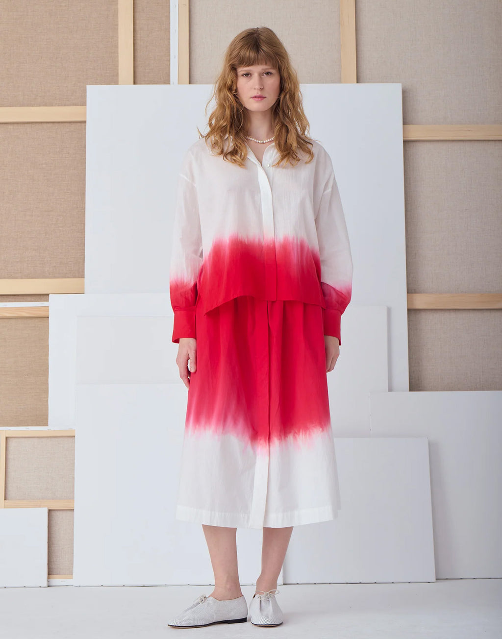 MII Camicia Greta Tie & Dye Rouge Coquelicot