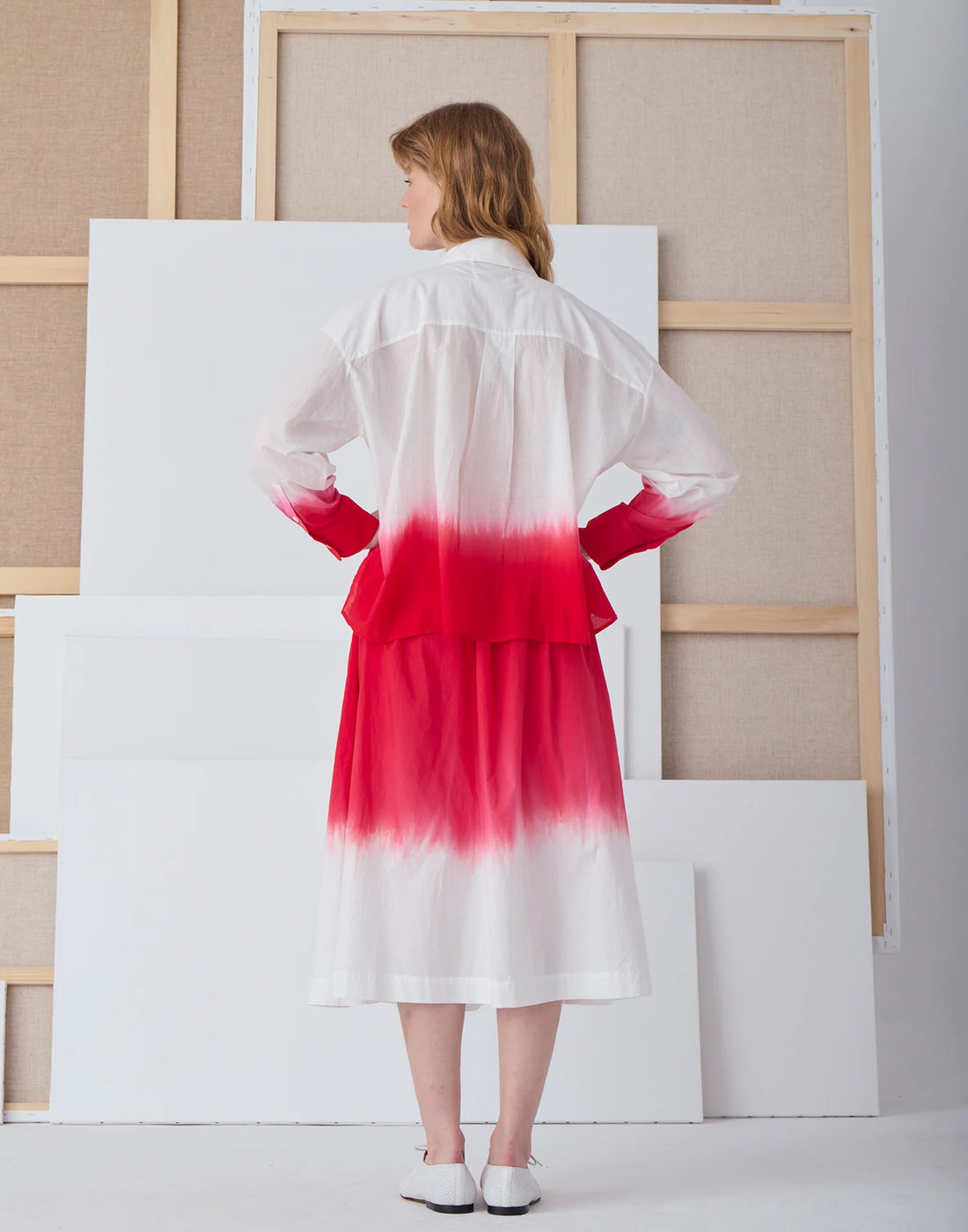 MII Camicia Greta Tie & Dye Rouge Coquelicot