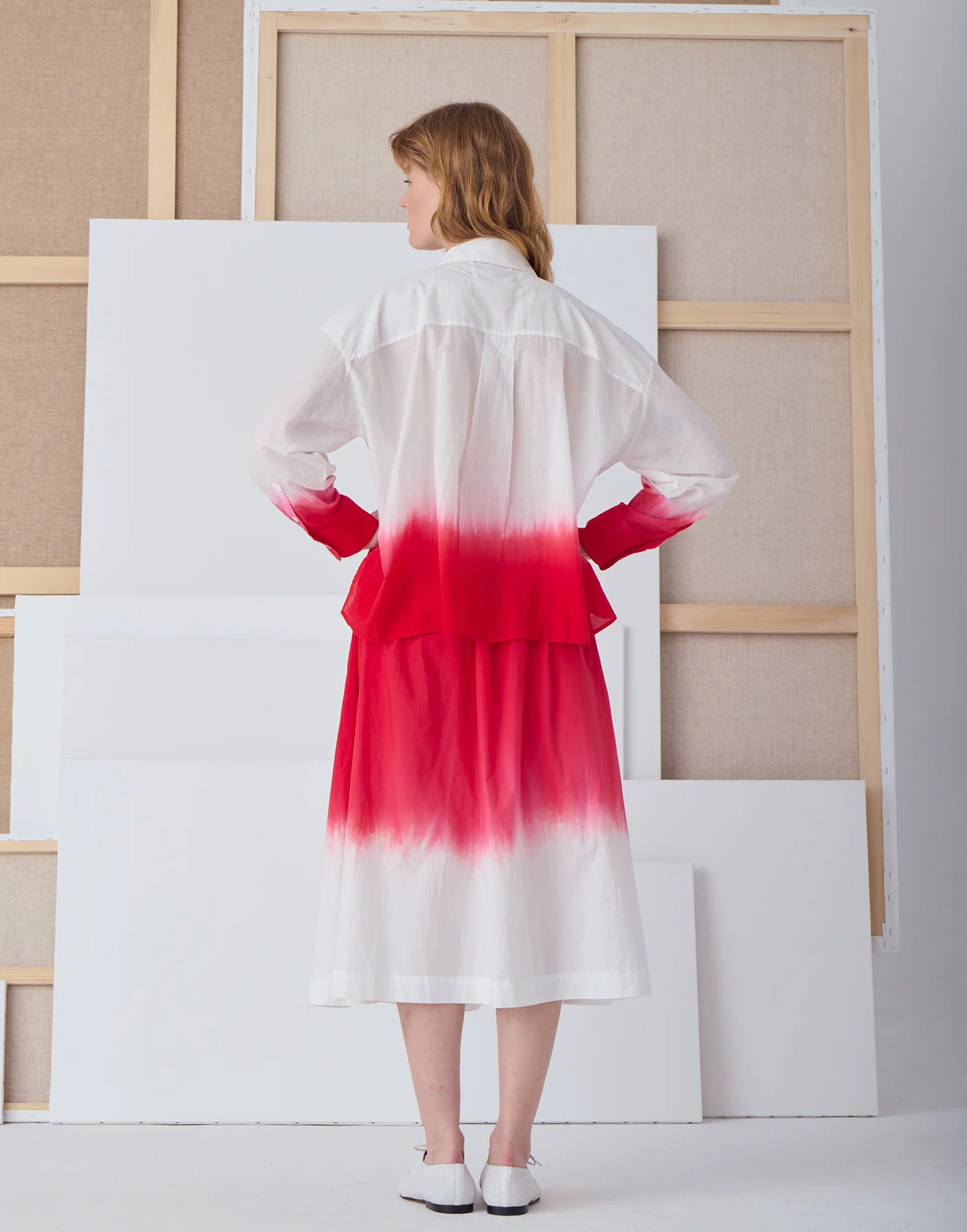 MII Camicia Greta Tie & Dye Rouge Coquelicot