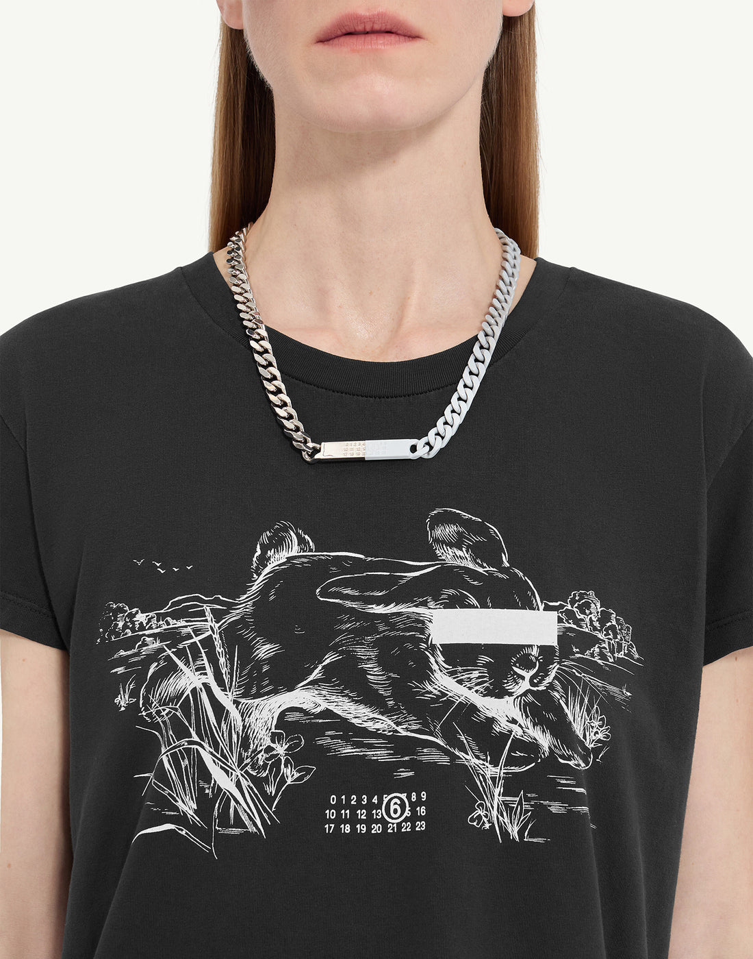 MM6 MAISON MARGIELA T-shirt con Stampa Coniglio