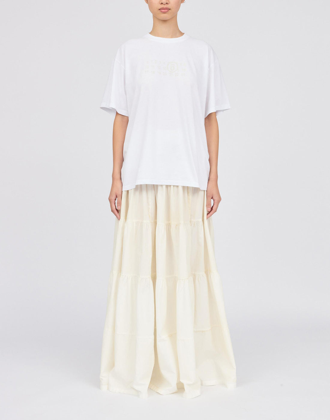 MM6 MAISON MARGIELA T-shirt con Numeric Logo Bianca