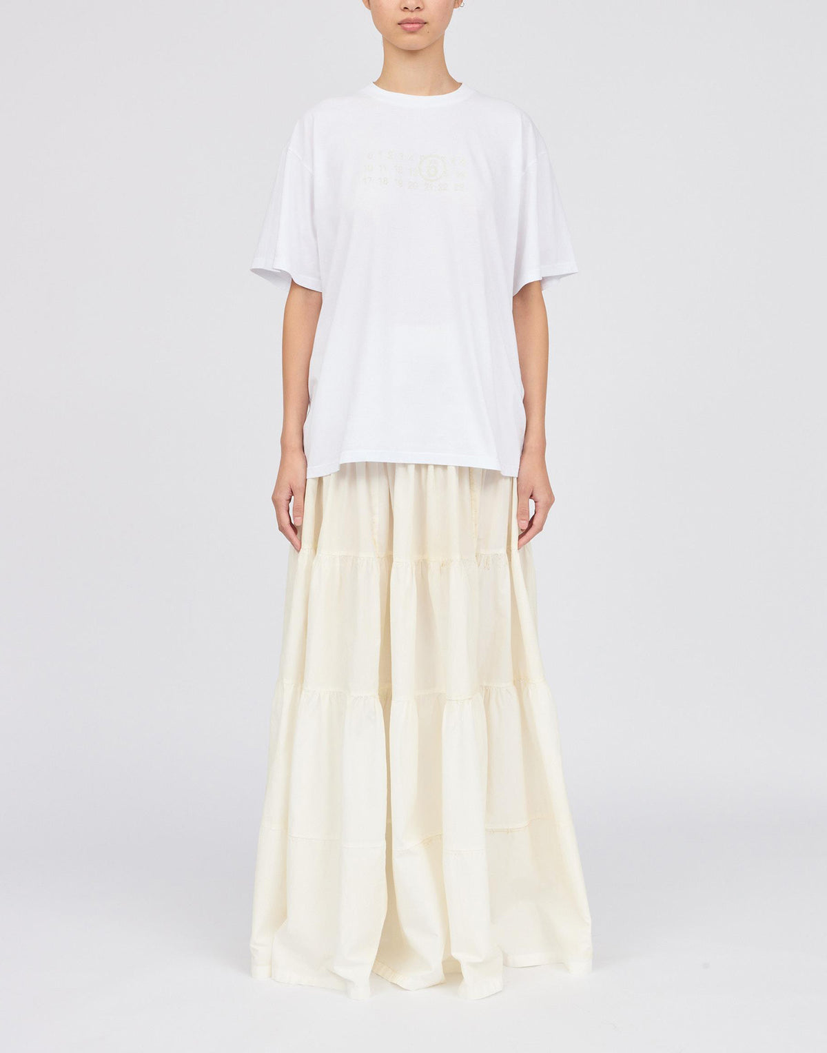 T-shirt MM6 MAISON MARGIELA à logo numérique blanc