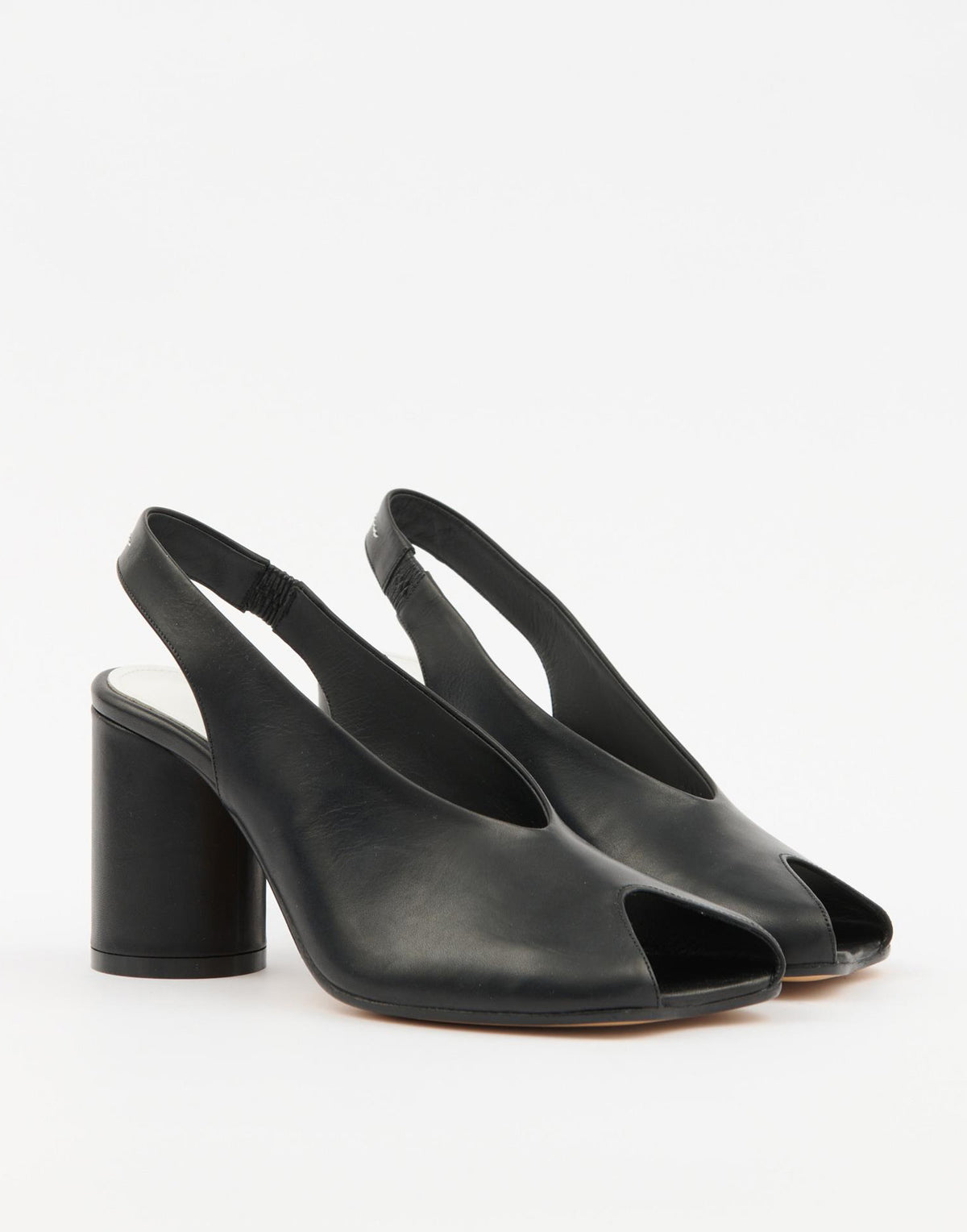 MM6 MAISON MARGIELA Sandali Anatomic con Tacco in Pelle Nera