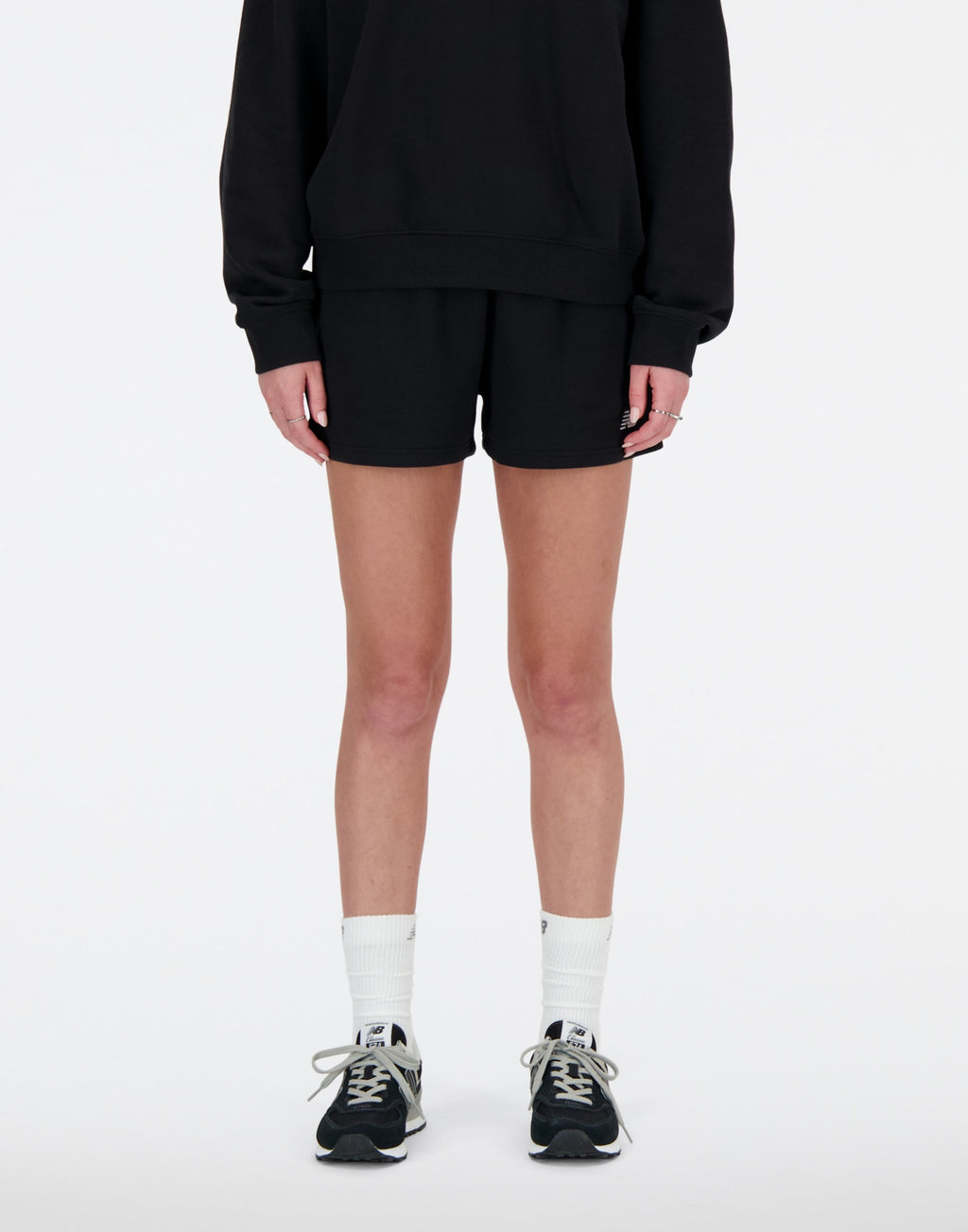 NEW BALANCE Shorts Sport Essentials in French Terry Nero