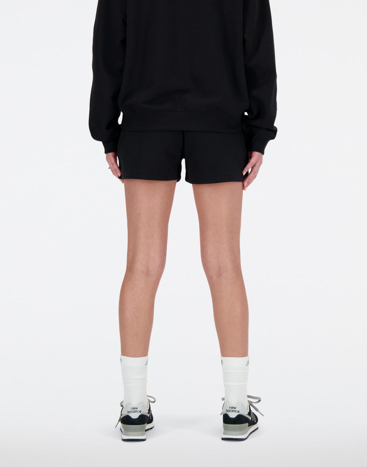NEW BALANCE Shorts Sport Essentials in French Terry Nero