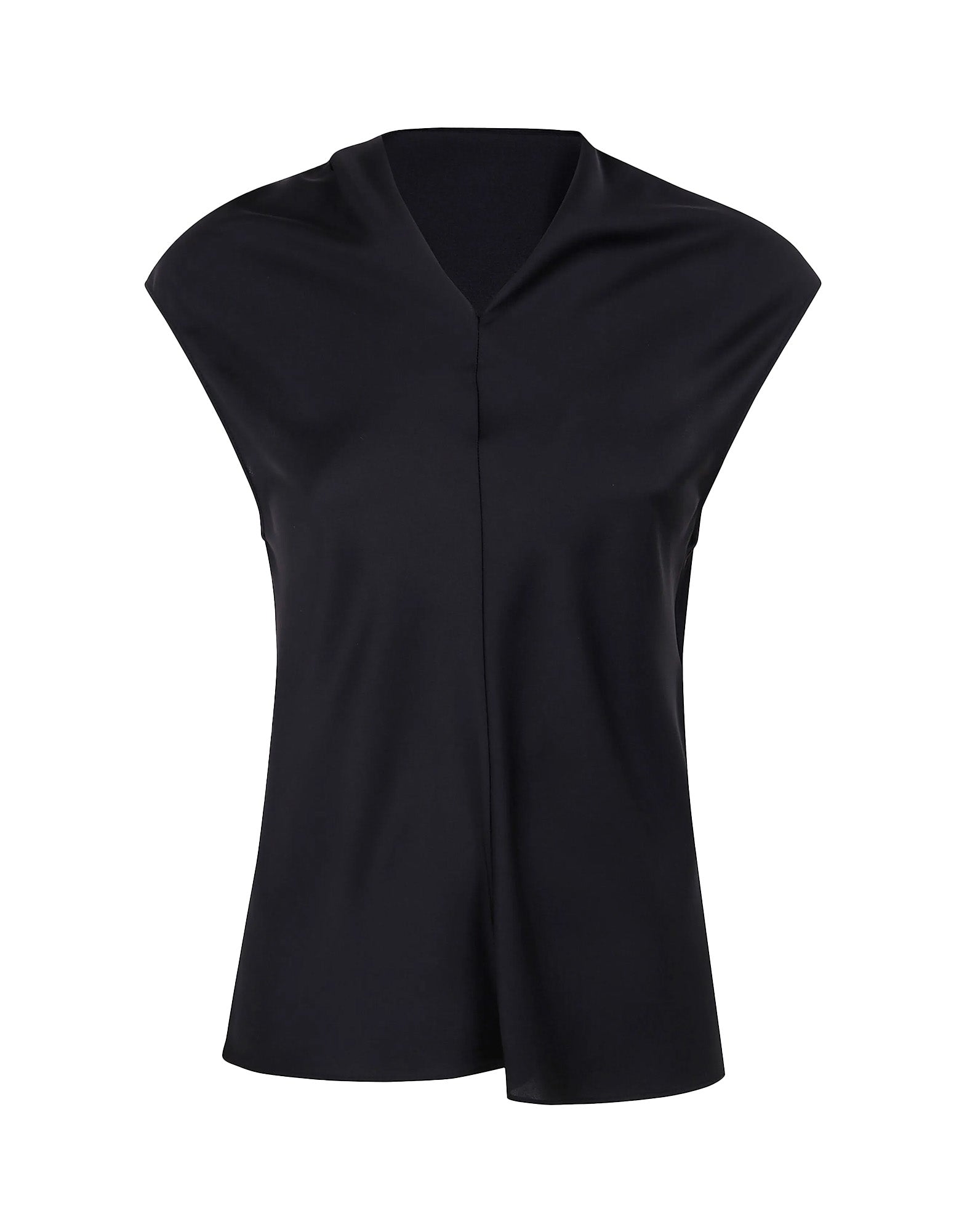 PHILOSOPHY Top in Crêpe Fluido Nero