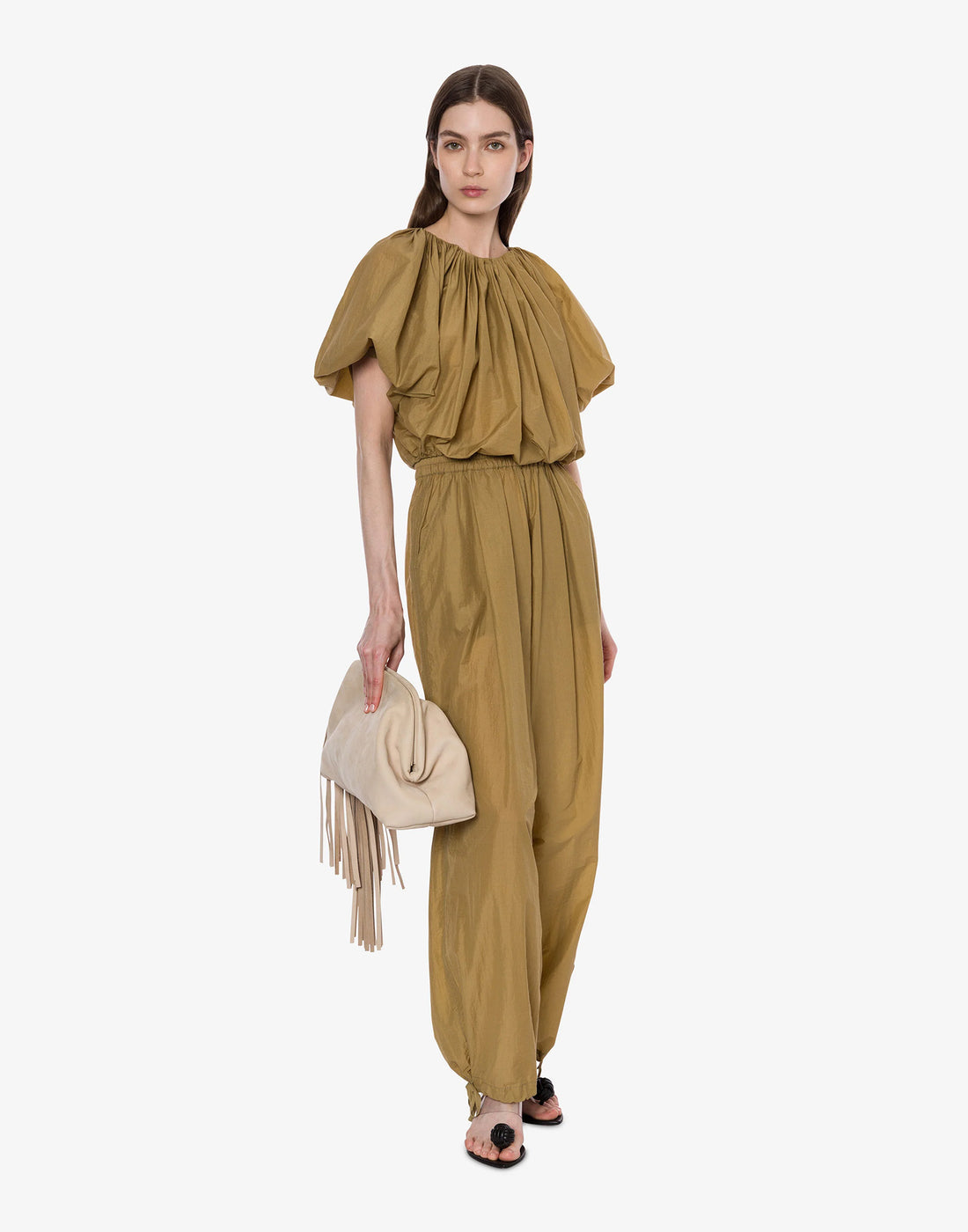 PHILOSOPHY Lauren Bag Big con Frange in Nabuk Beige