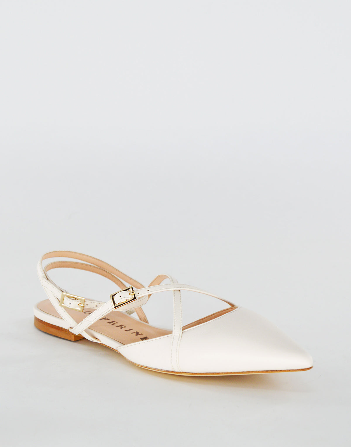 PROSPERINE Ballerines à bout pointu avec double bride crème