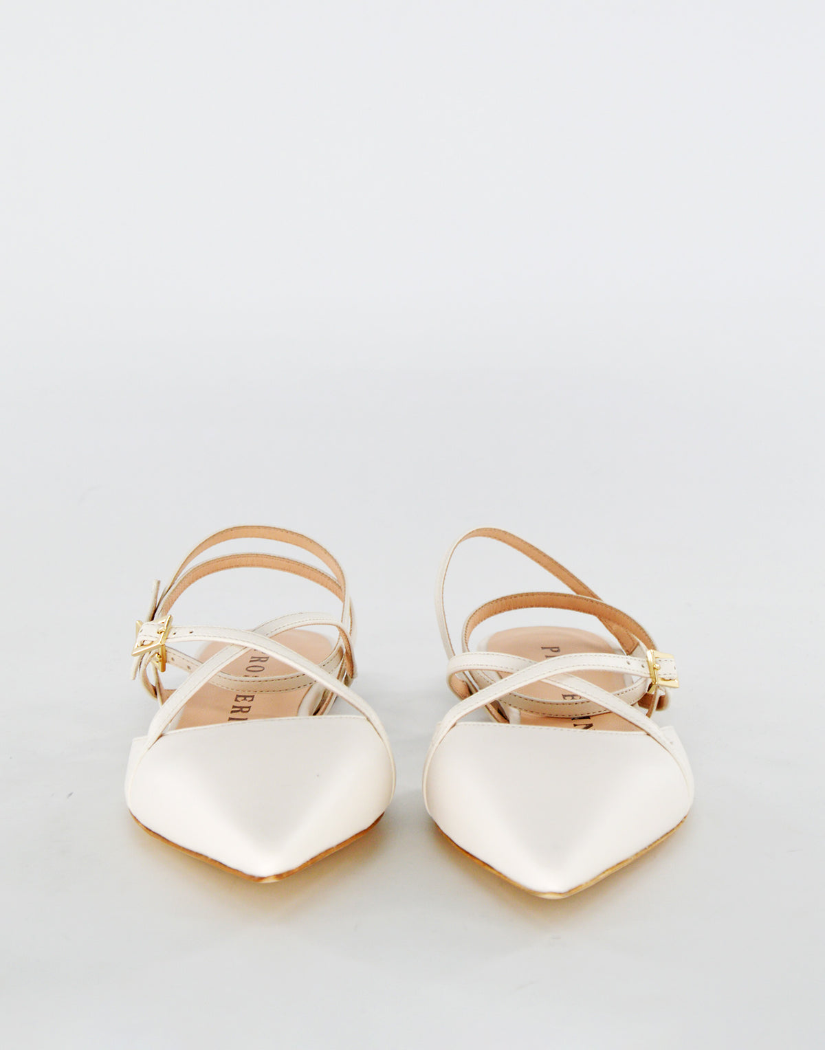 PROSPERINE Ballerines à bout pointu avec double bride crème