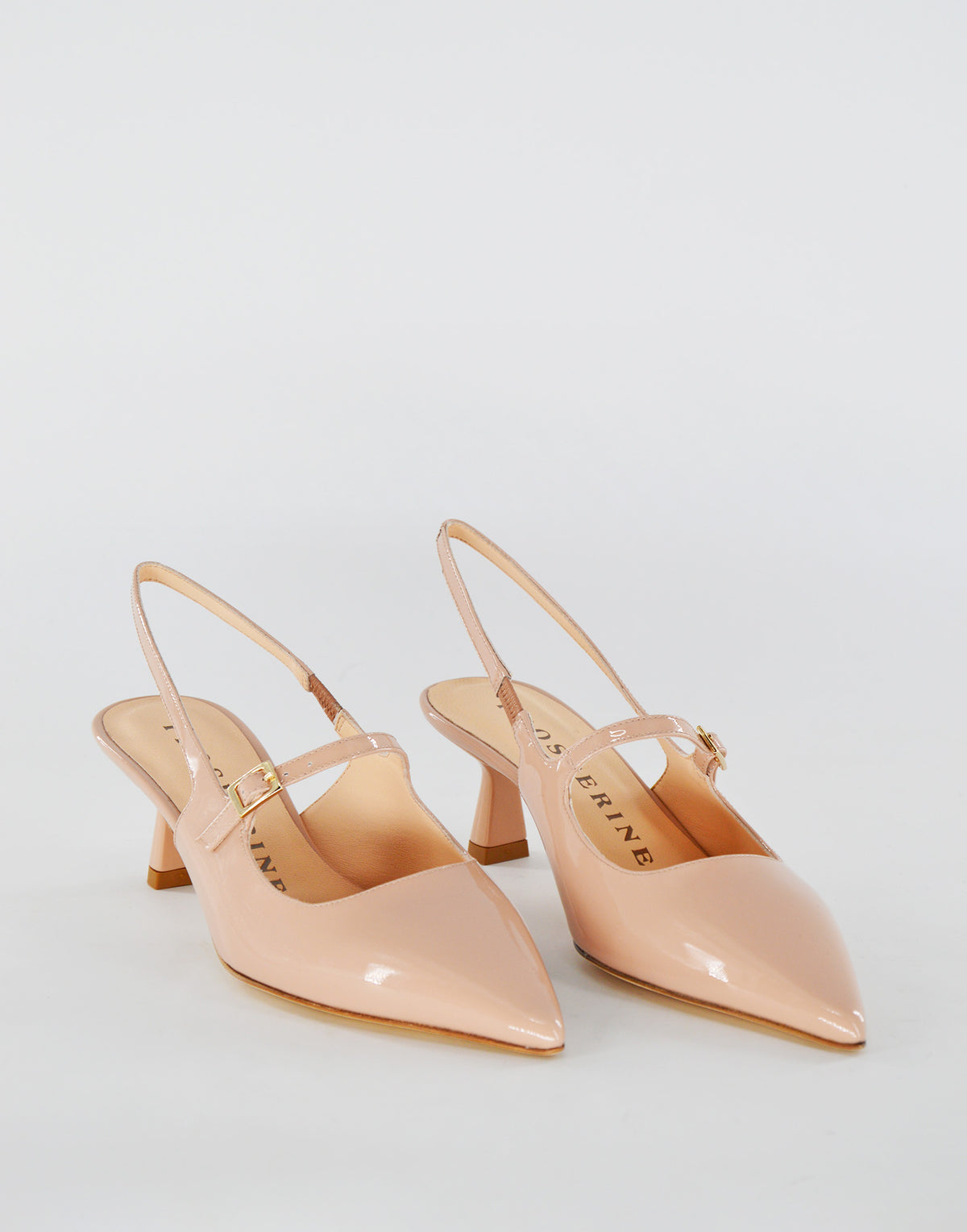 Ballerines à bout pointu en cuir verni PROSPERINE Chanel rose
