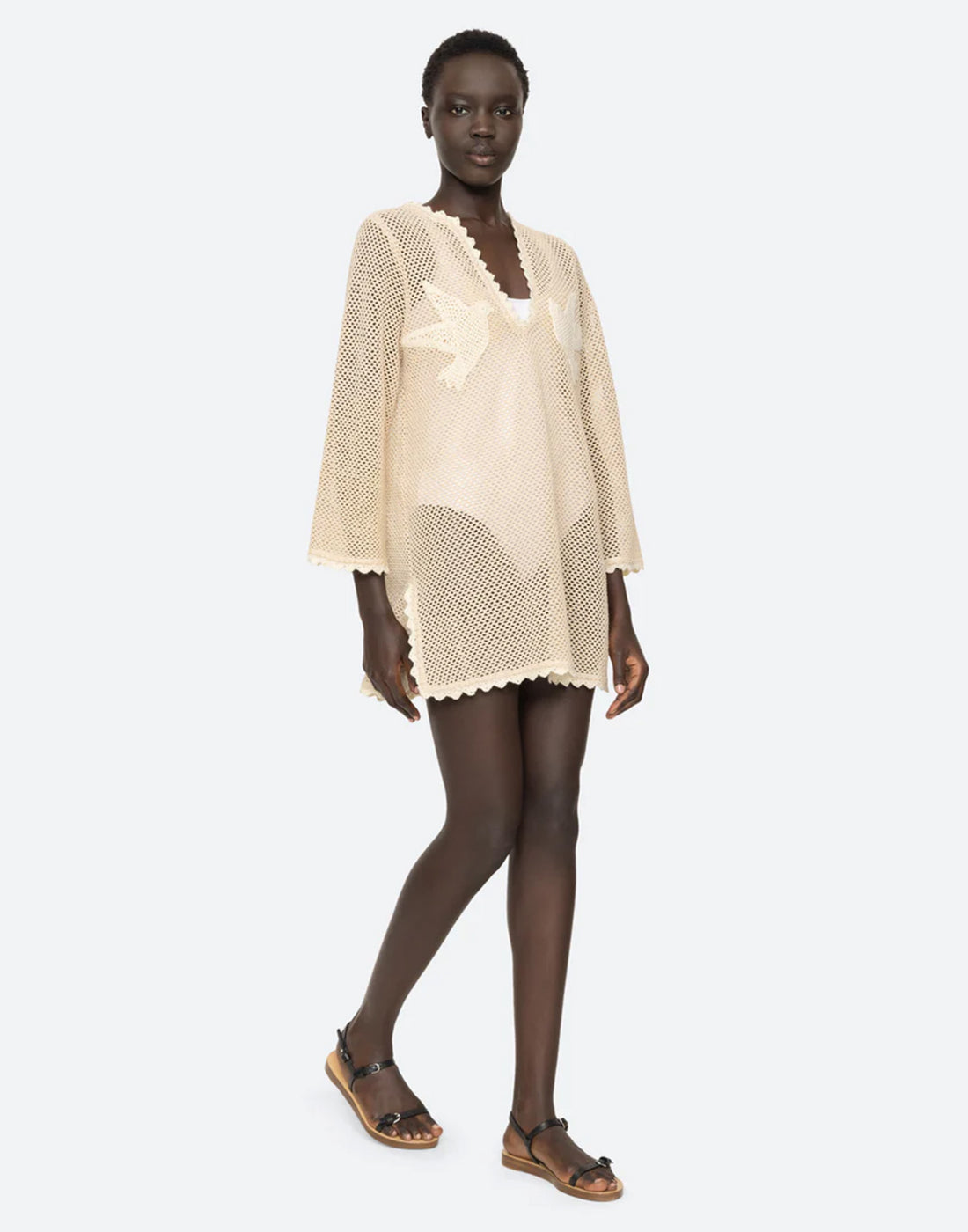 SEA NY Copricostume Crochet Tan