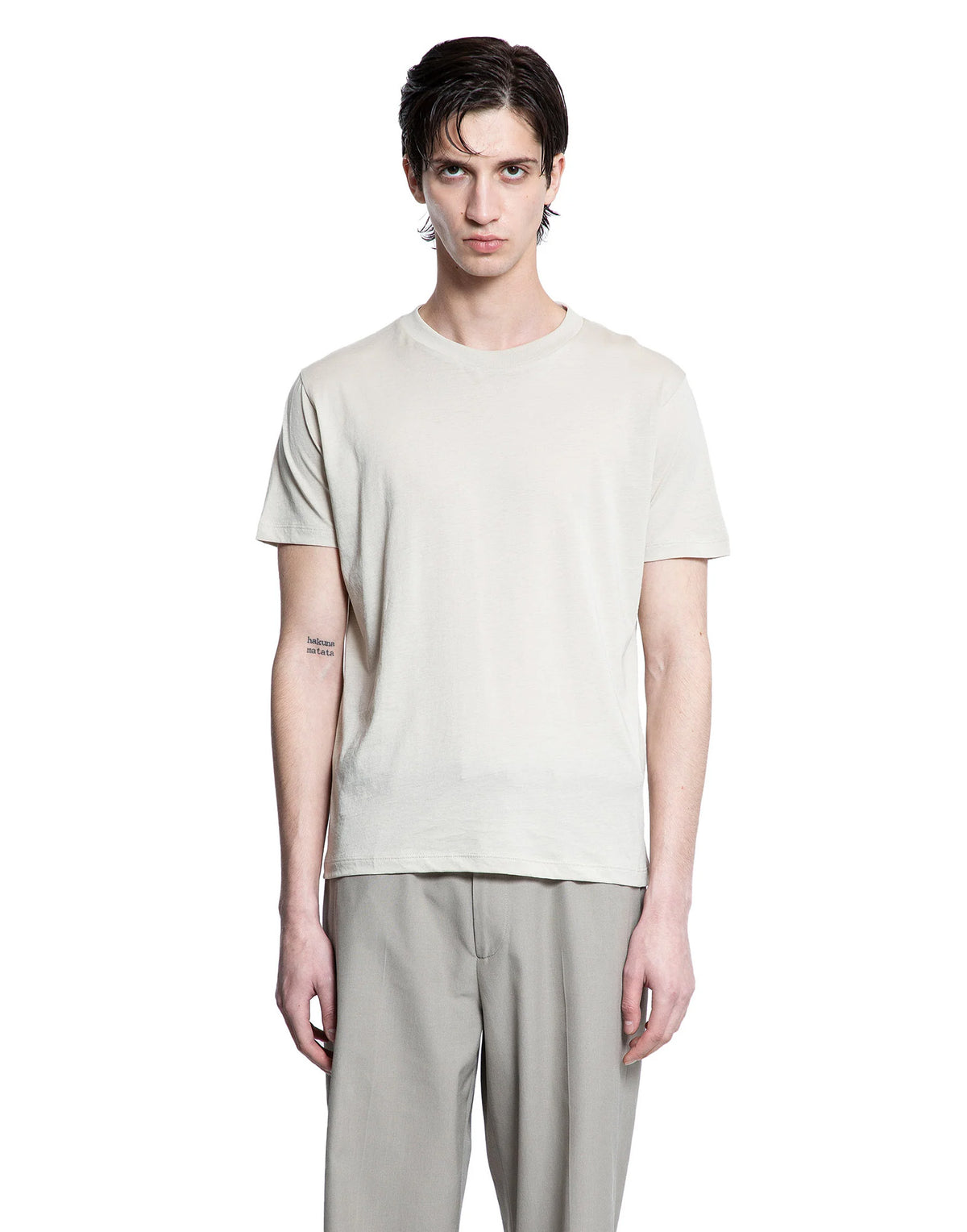 THIBAULT VAN DER STRAETE T-Shirt in Jersey di Cotone Pima Grigio