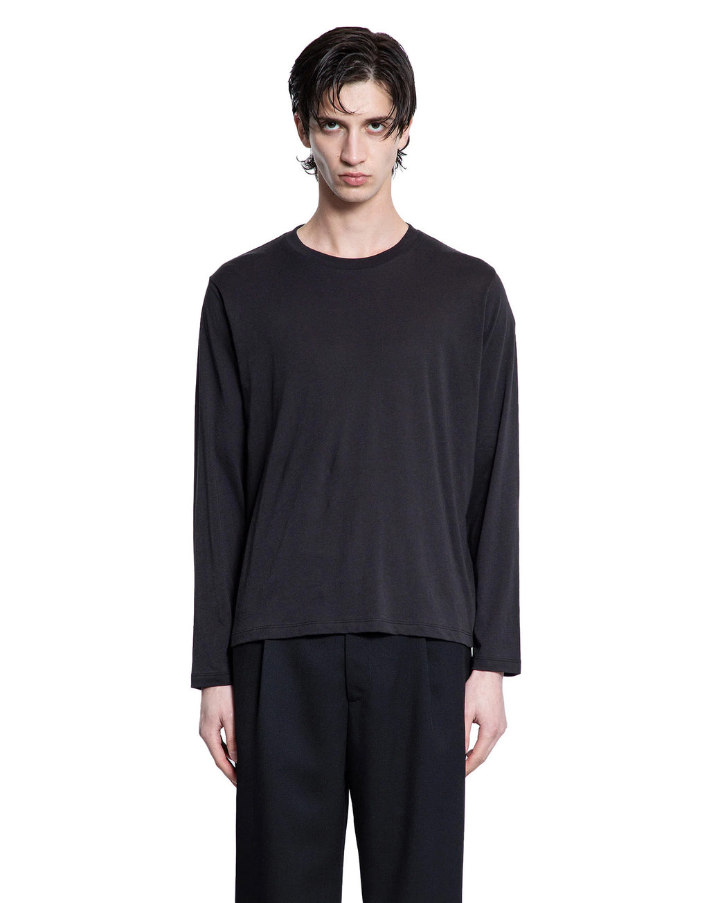 THIBAULT VAN DER STRAETE T-Shirt in Jersey di Cotone Pima Nera