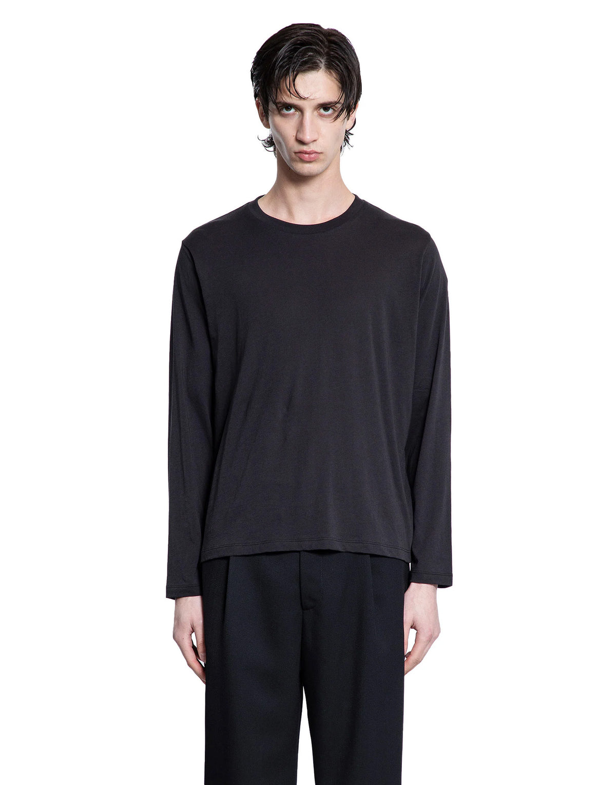 THIBAULT VAN DER STRAETE T-Shirt in Jersey di Cotone Pima Nera