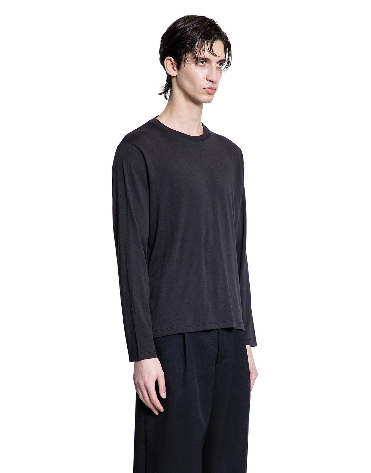 THIBAULT VAN DER STRAETE T-Shirt in Jersey di Cotone Pima Nera