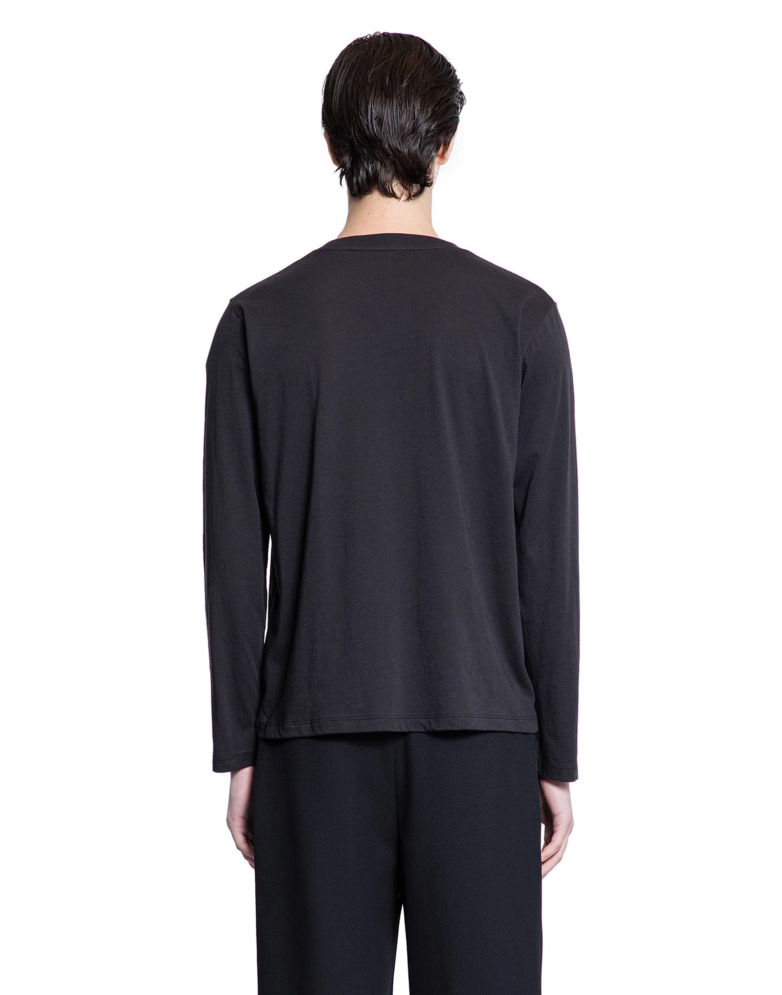 THIBAULT VAN DER STRAETE T-Shirt in Jersey di Cotone Pima Nera