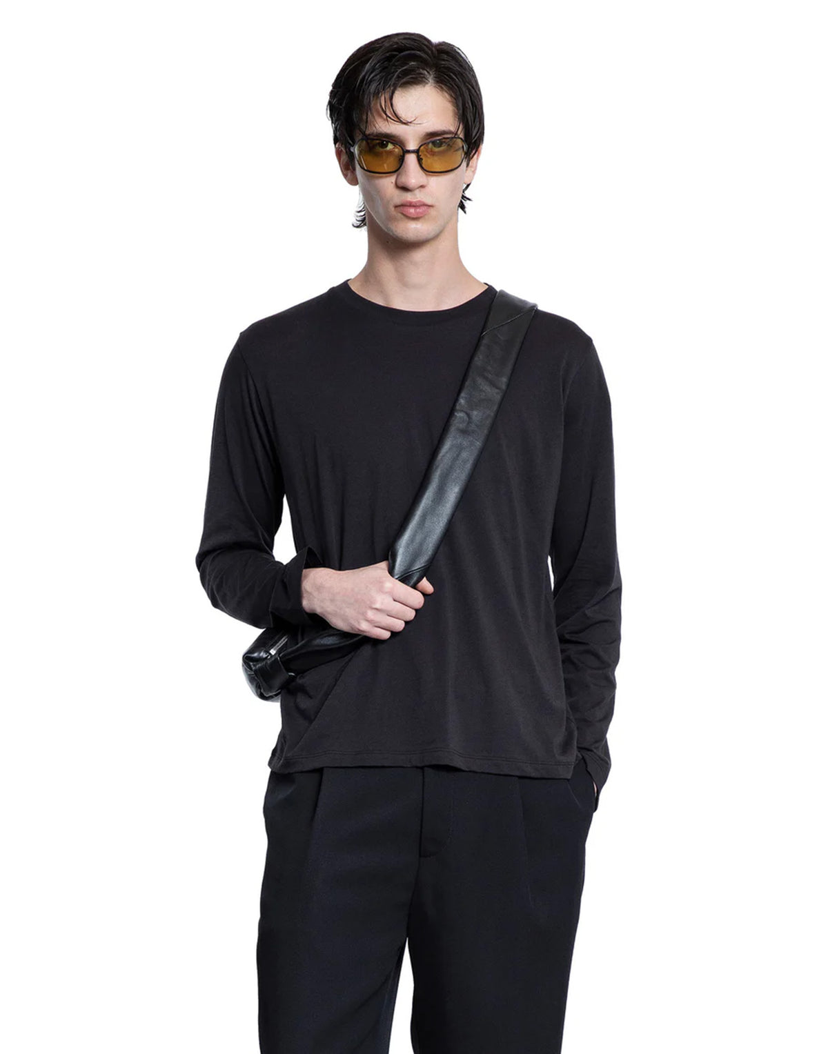 THIBAULT VAN DER STRAETE T-Shirt in Jersey di Cotone Pima Nera