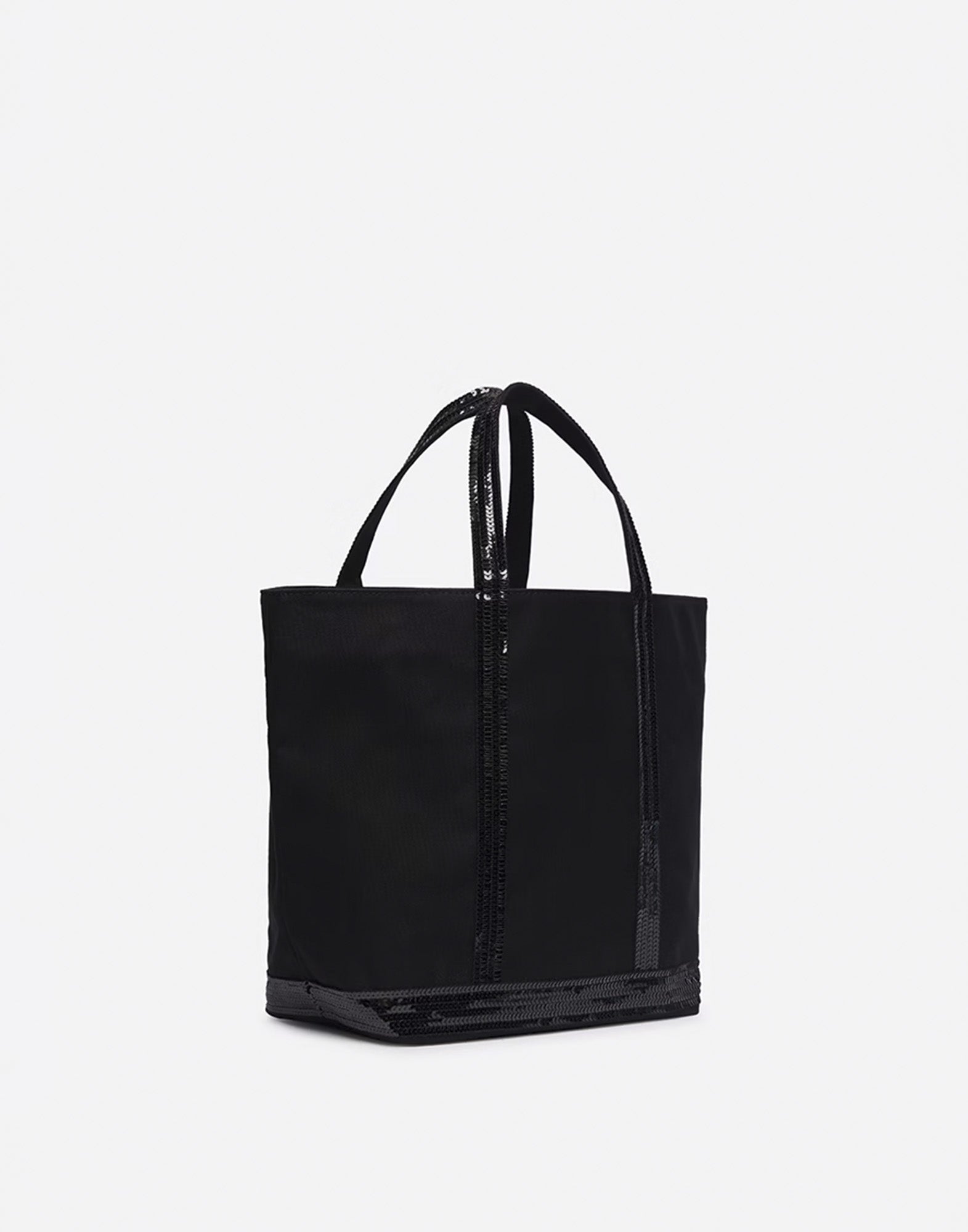 VANESSA BRUNO Borsa Tote Cabas M in Canvas Nera