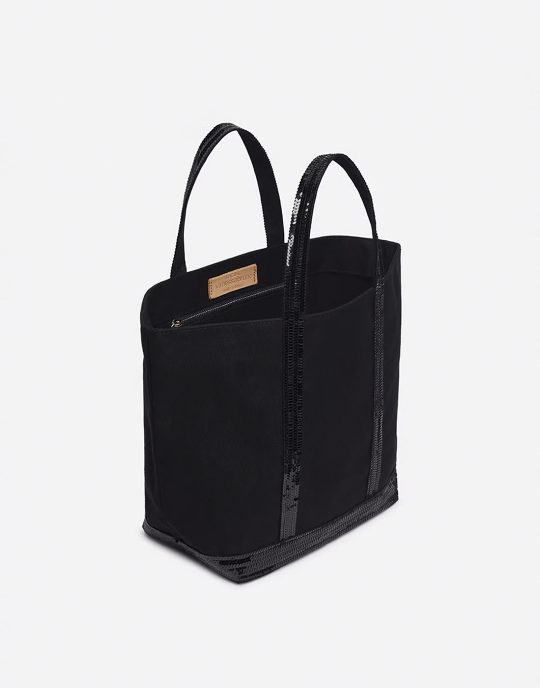 VANESSA BRUNO Borsa Tote Cabas M in Canvas Nera