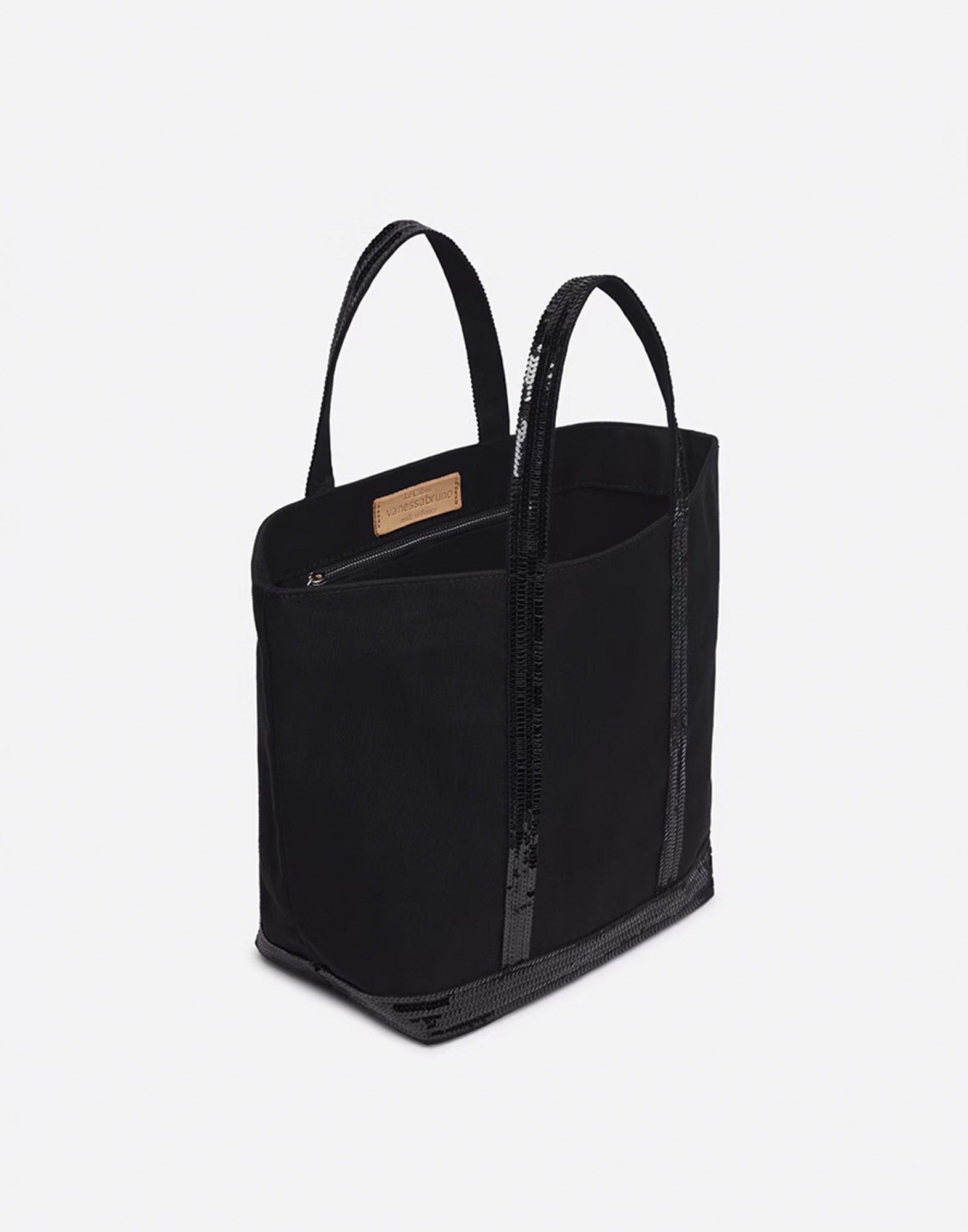 VANESSA BRUNO Borsa Tote Cabas M in Canvas Nera