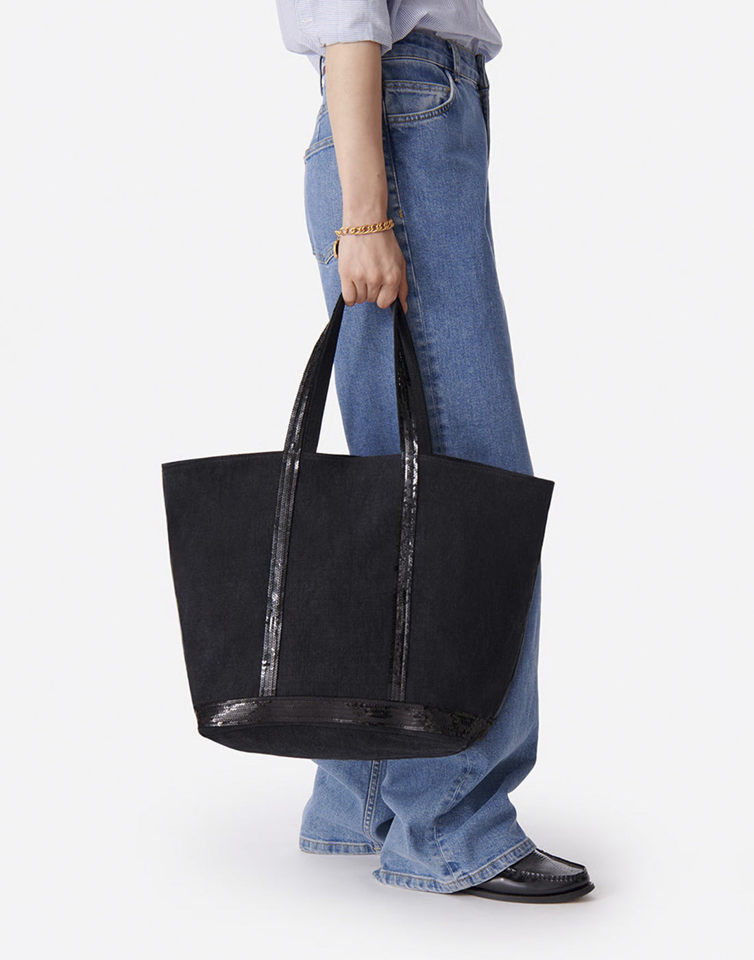 VANESSA BRUNO
Borsa Tote Cabas L in Lino con Zip Noir
