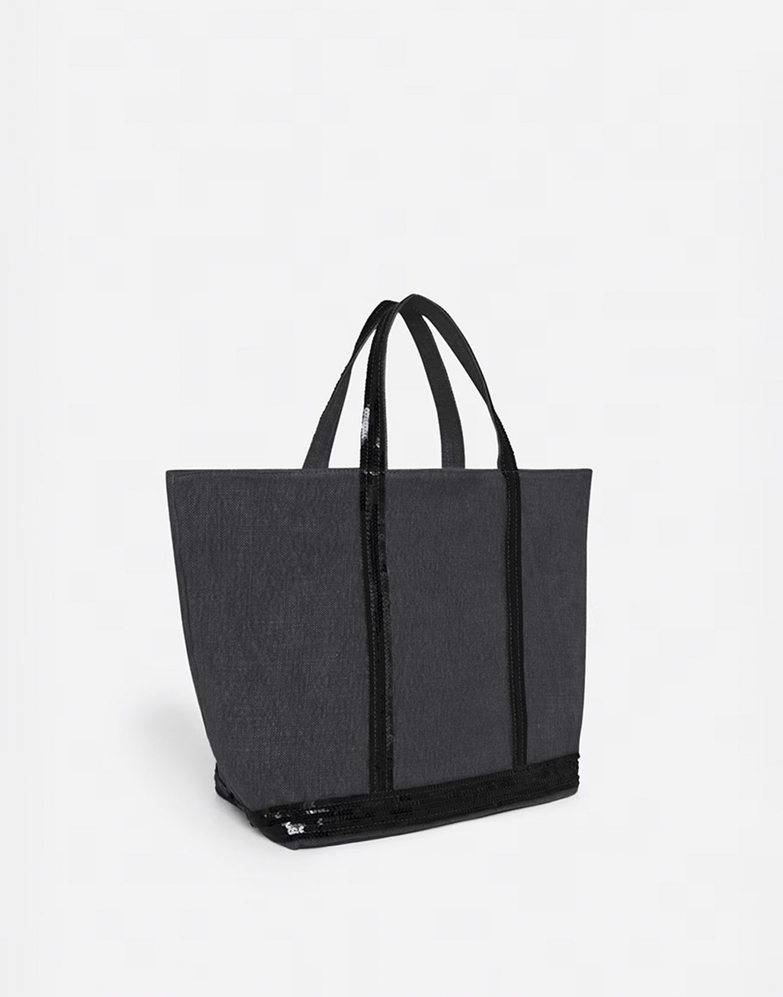 VANESSA BRUNO Borsa Tote Cabas M in Lino Noir