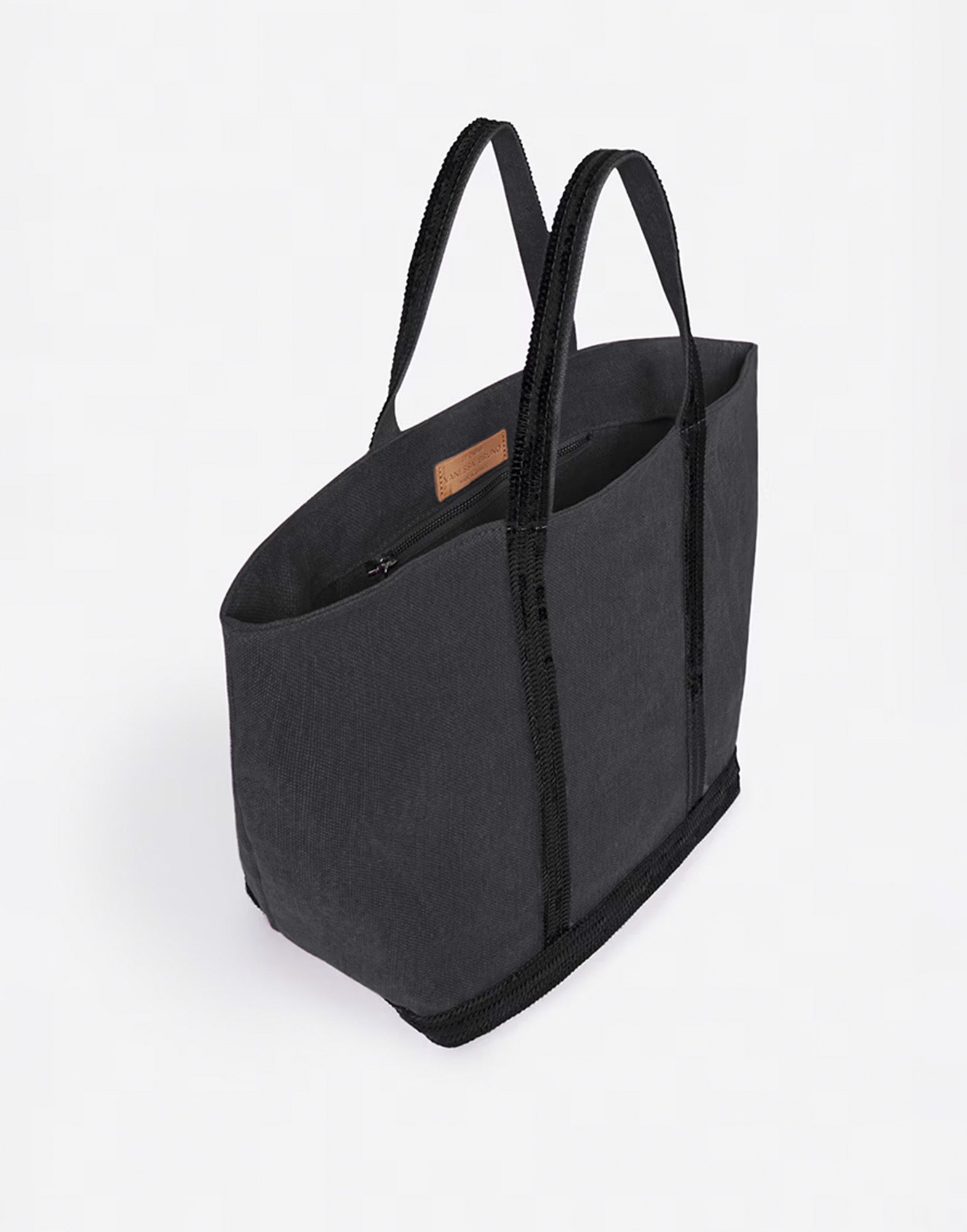 VANESSA BRUNO Borsa Tote Cabas M in Lino Noir