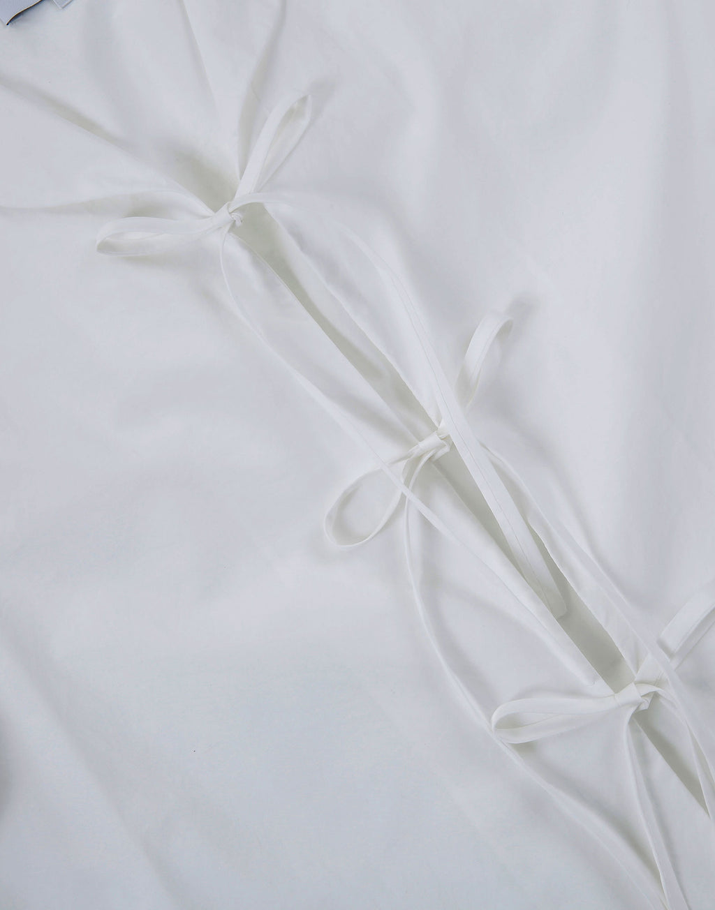 VIS A VIS Camicia in Cotone con Chiusura a Fiocchi Bianca