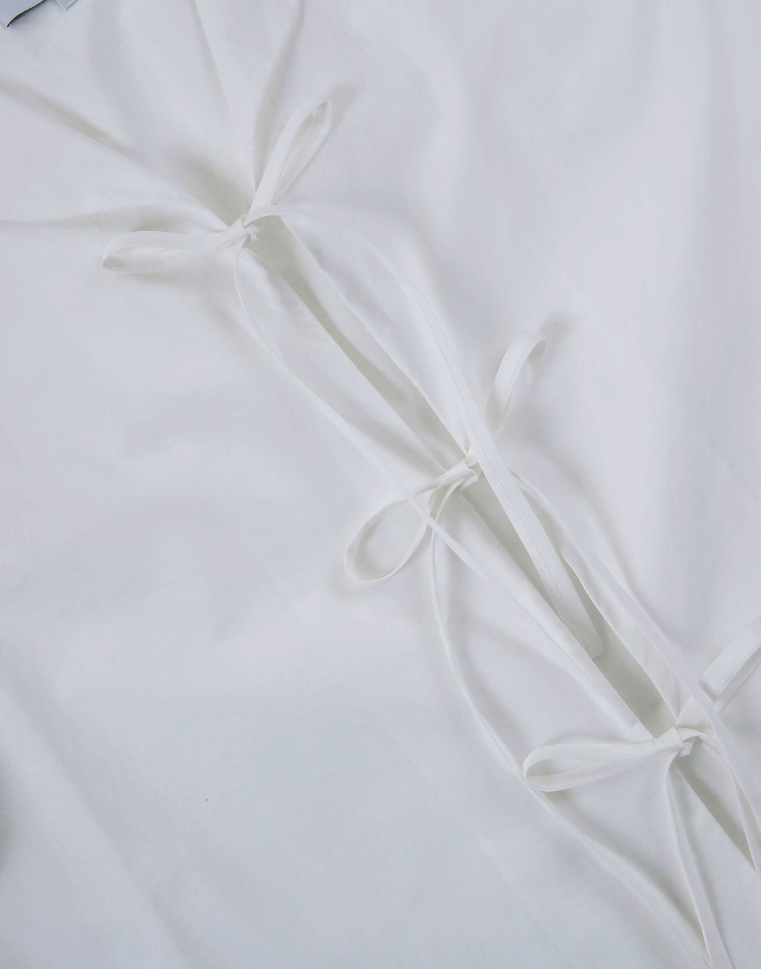 VIS A VIS Camicia in Cotone con Chiusura a Fiocchi Bianca