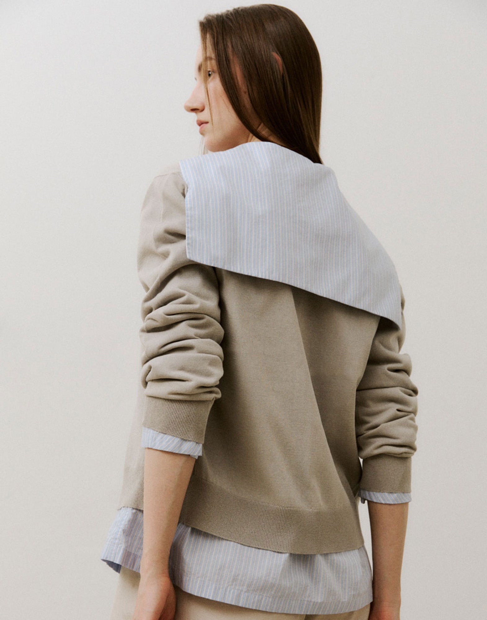 VIS A VIS Camicia a Righe con Colletto alla Marinara e Fiocchi Light Blue