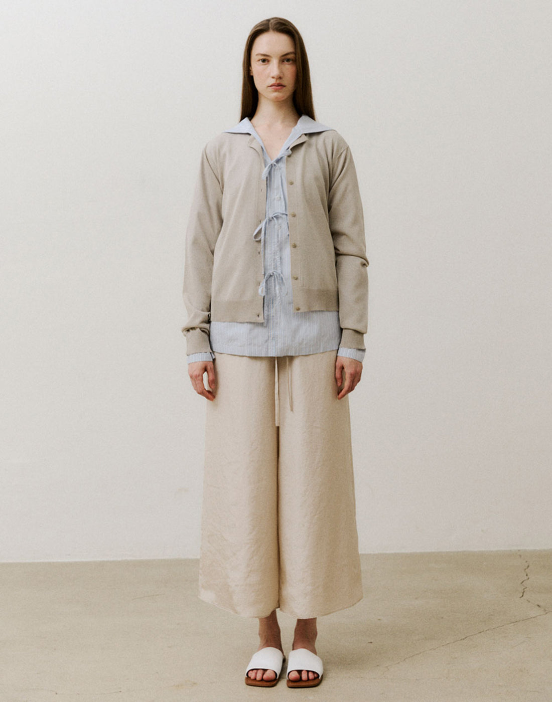VIS A VIS Camicia a Righe con Colletto alla Marinara e Fiocchi Light Blue