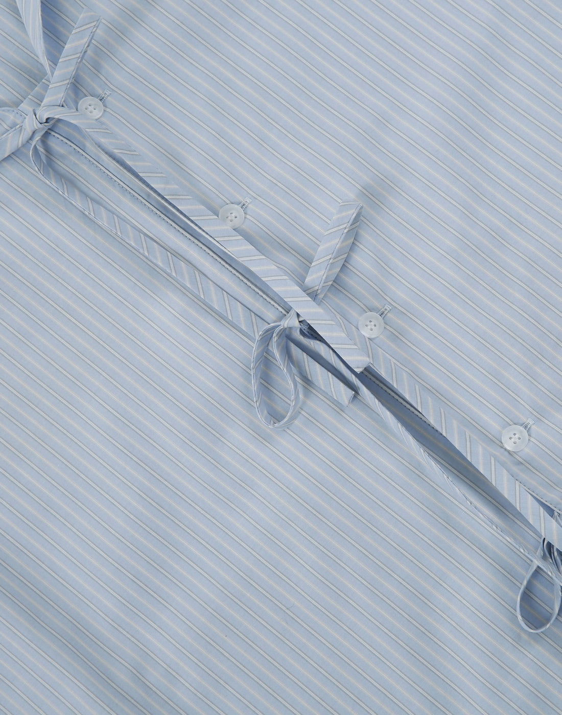 VIS A VIS Camicia a Righe con Colletto alla Marinara e Fiocchi Light Blue