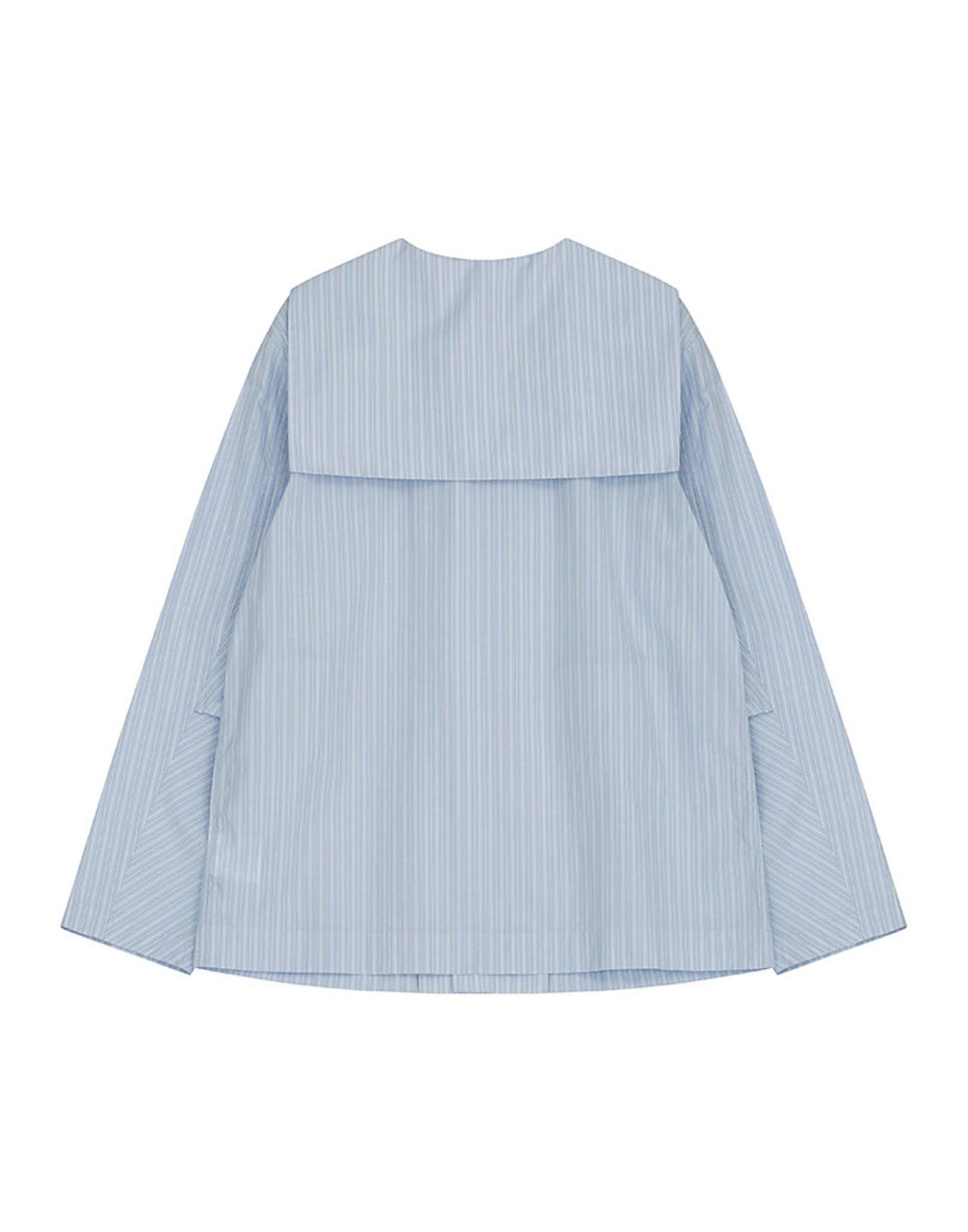 VIS A VIS Camicia a Righe con Colletto alla Marinara e Fiocchi Light Blue