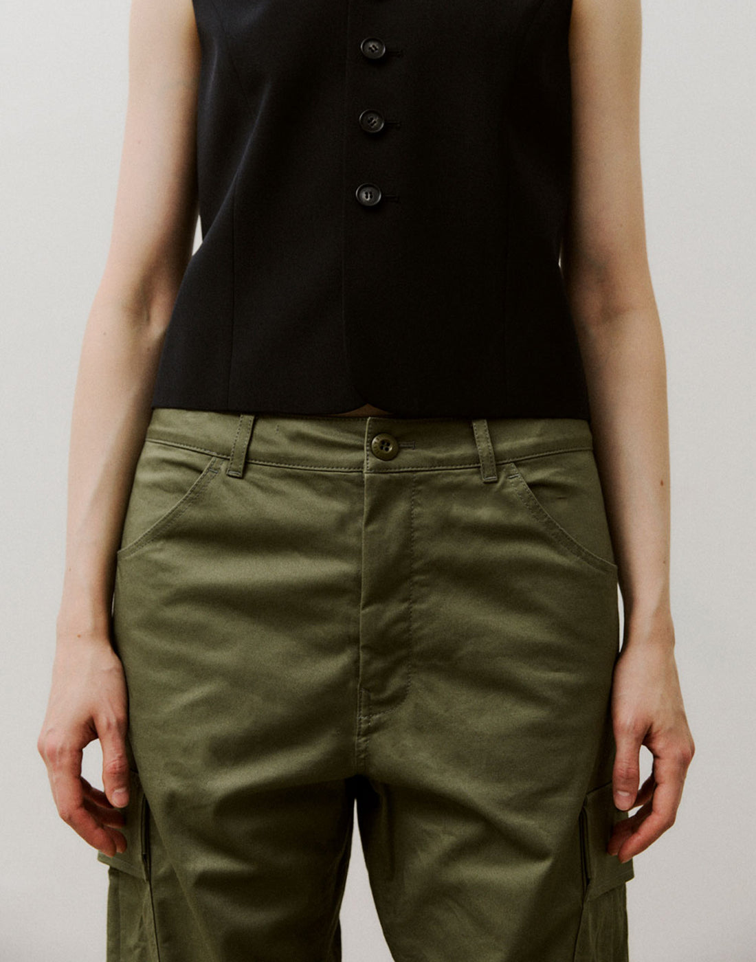 VIS A VIS Pantaloni Cargo Khaki