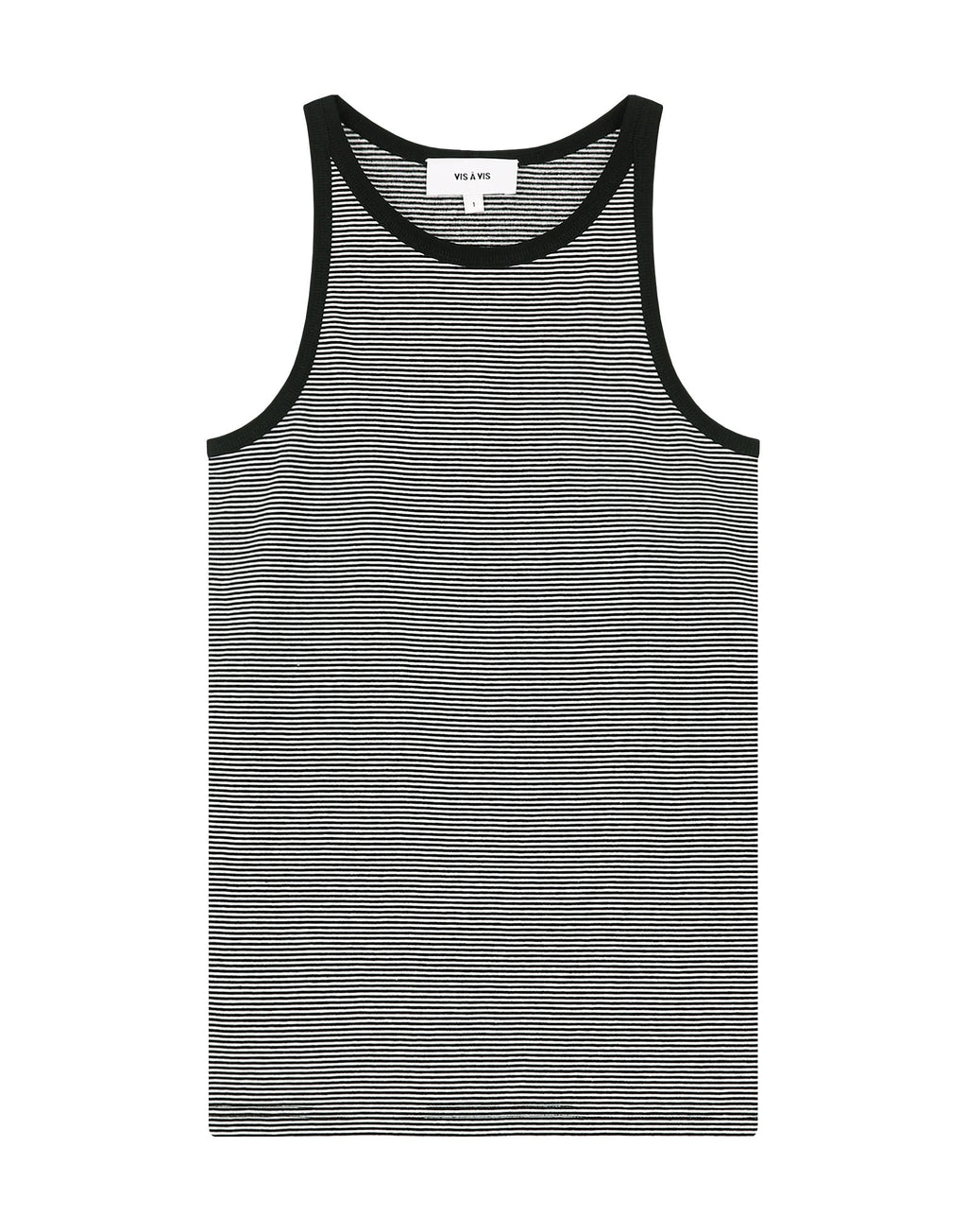 VIS A VIS Canotta Racer Back in Jersey Rigato