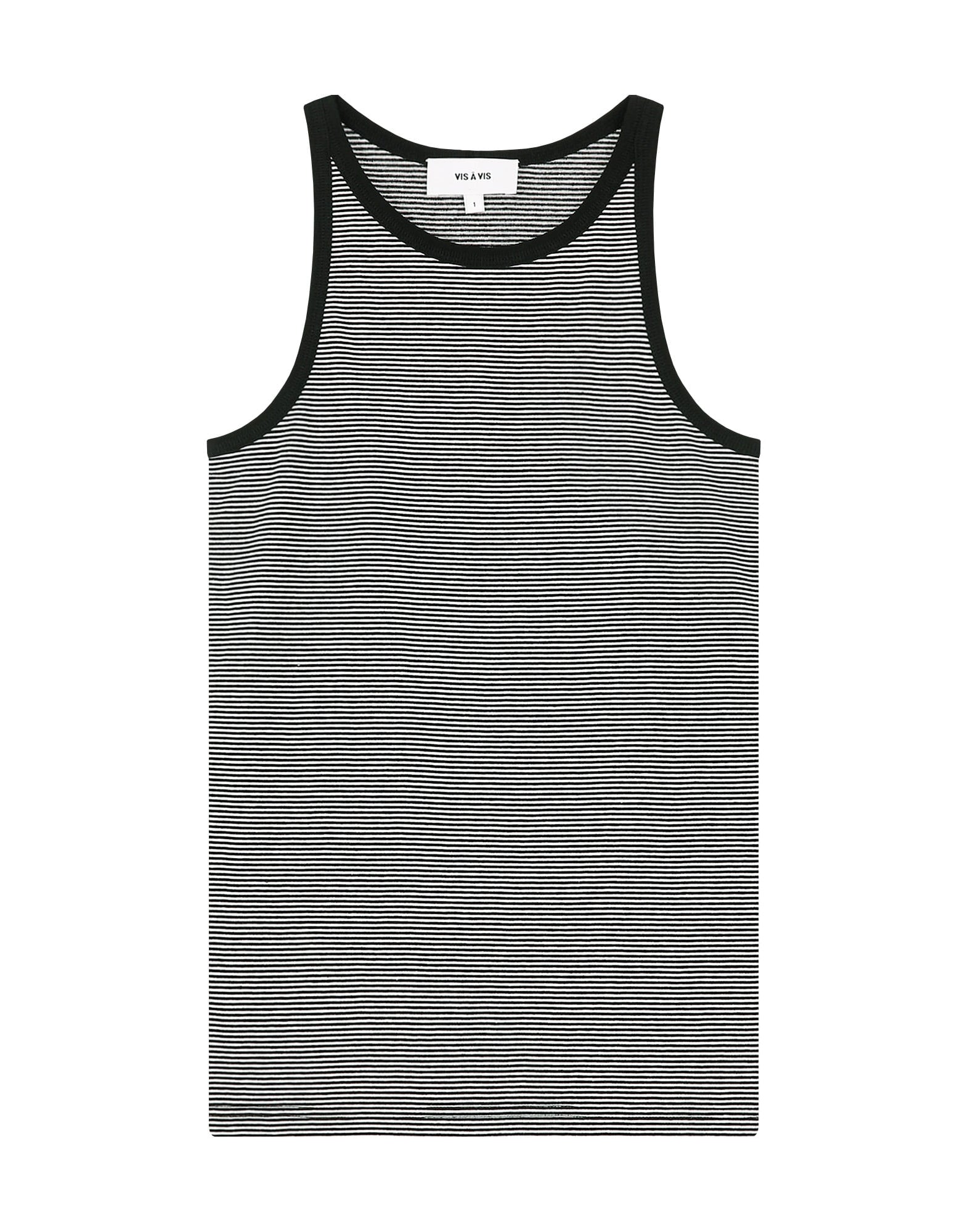 VIS A VIS Canotta Racer Back in Jersey Rigato