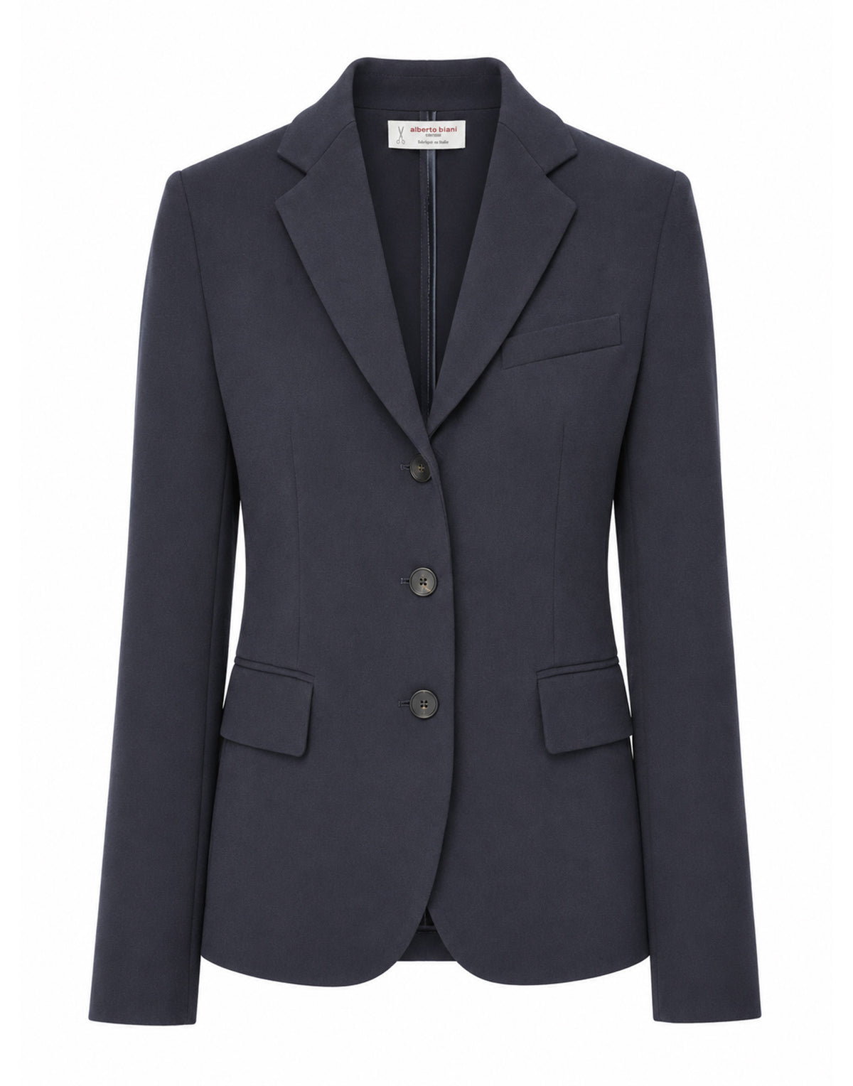 ALBERTO BIANI Giacca Sfoderata in Cady Blu Navy