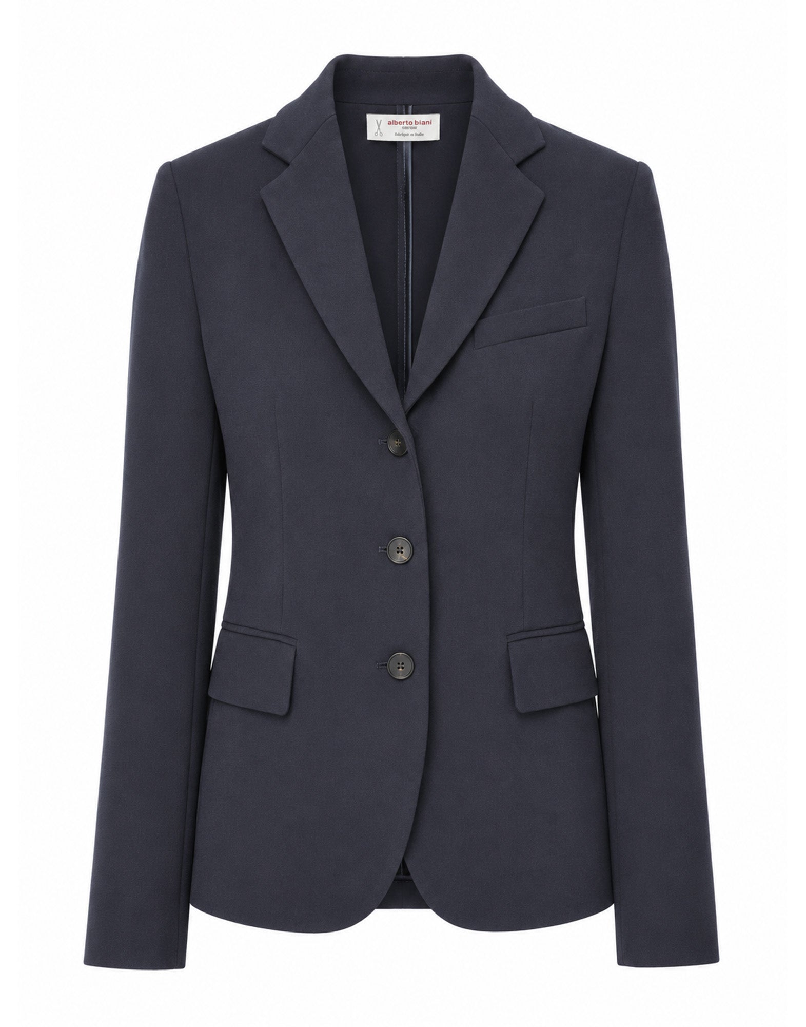 ALBERTO BIANI Giacca Sfoderata in Cady Blu Navy