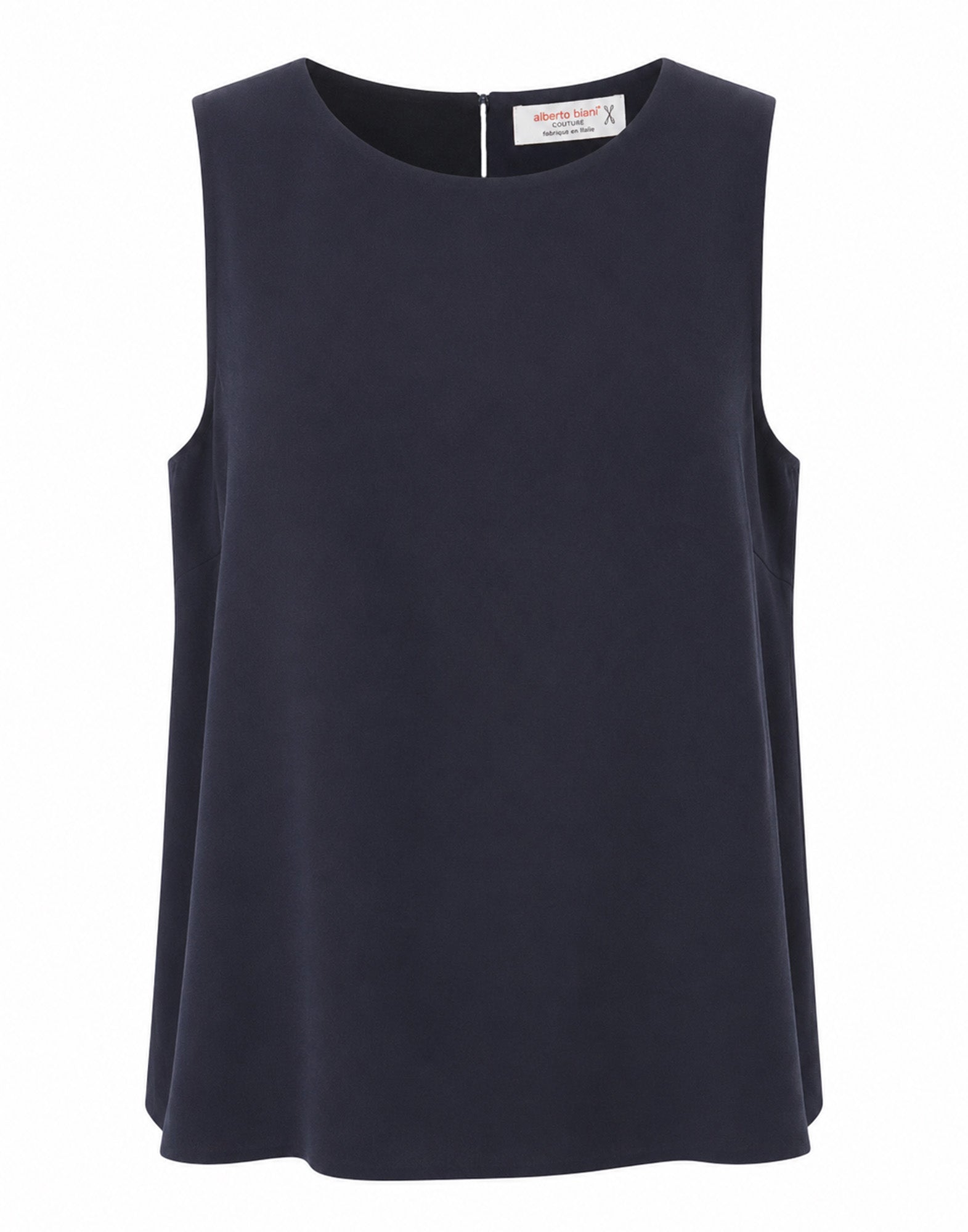 ALBERTO BIANI Top Smanicato in Cady Blu Navy
