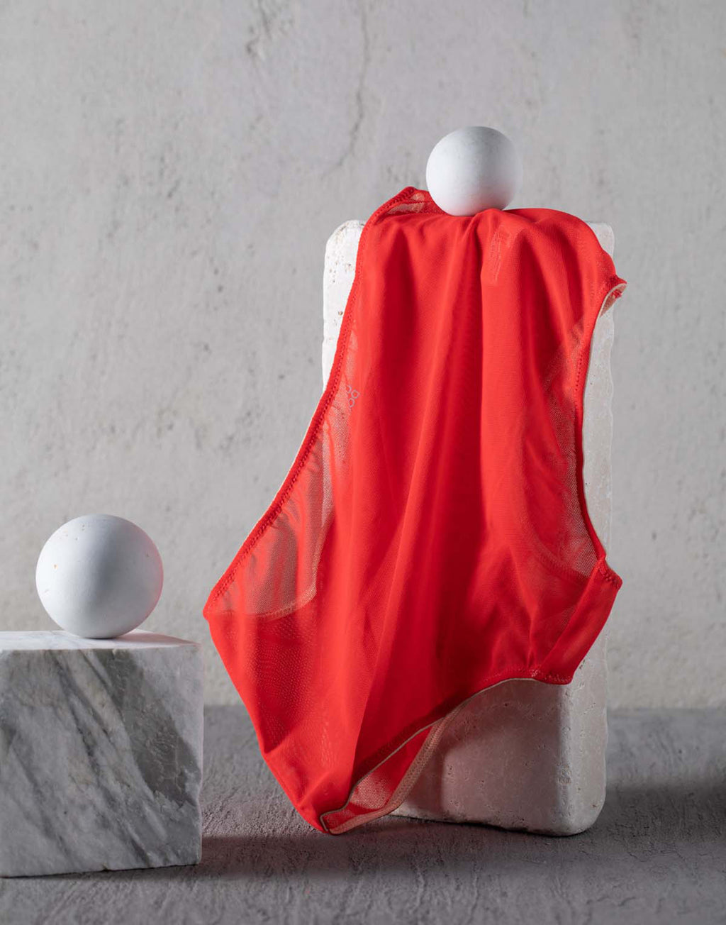 DOUUOD Slip a Culotte in Tulle Elasticizzato Corallo