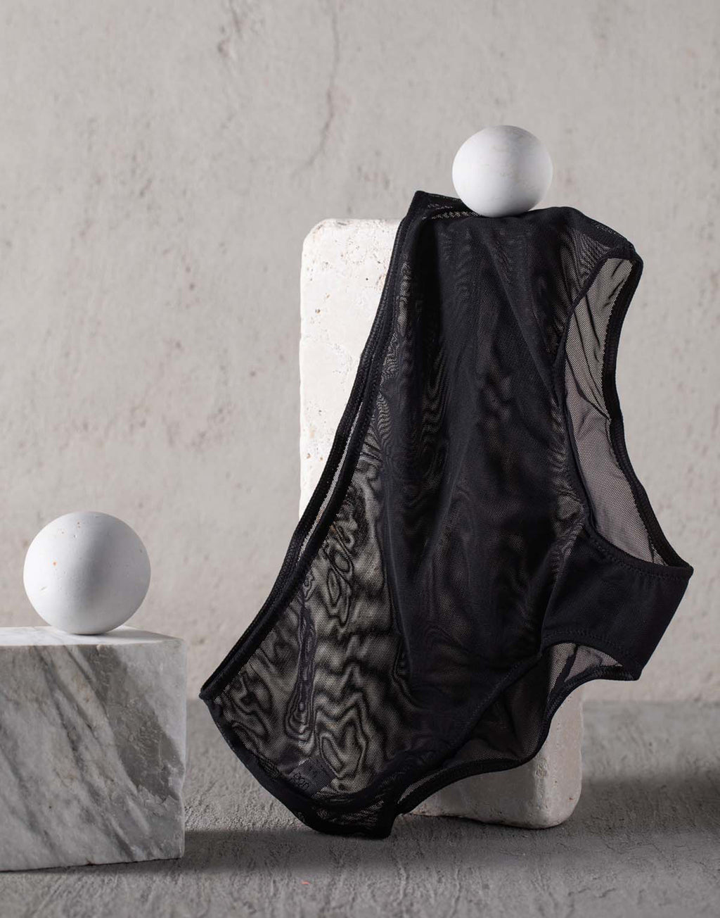 DOUUOD Slip a Culotte in Tulle Elasticizzato Nero
