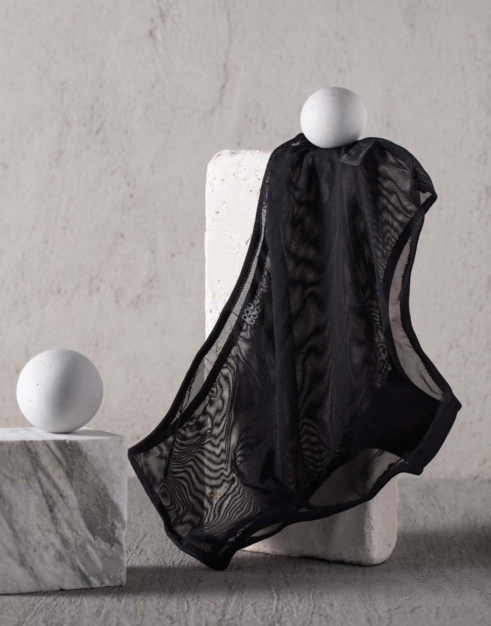 DOUUOD Slip a Culotte in Tulle Elasticizzato Nero