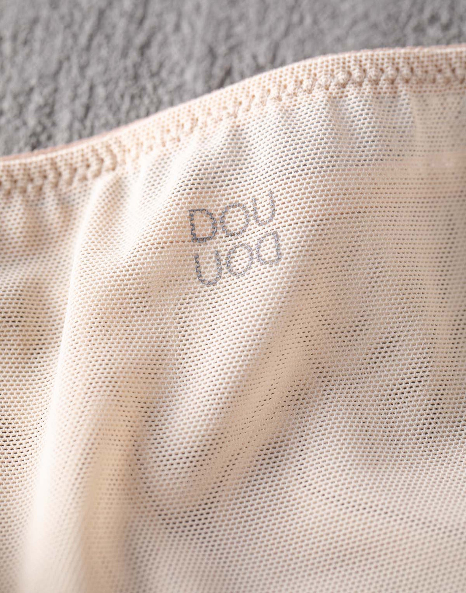 DOUUOD Slip a Culotte in Tulle Elasticizzato Nude