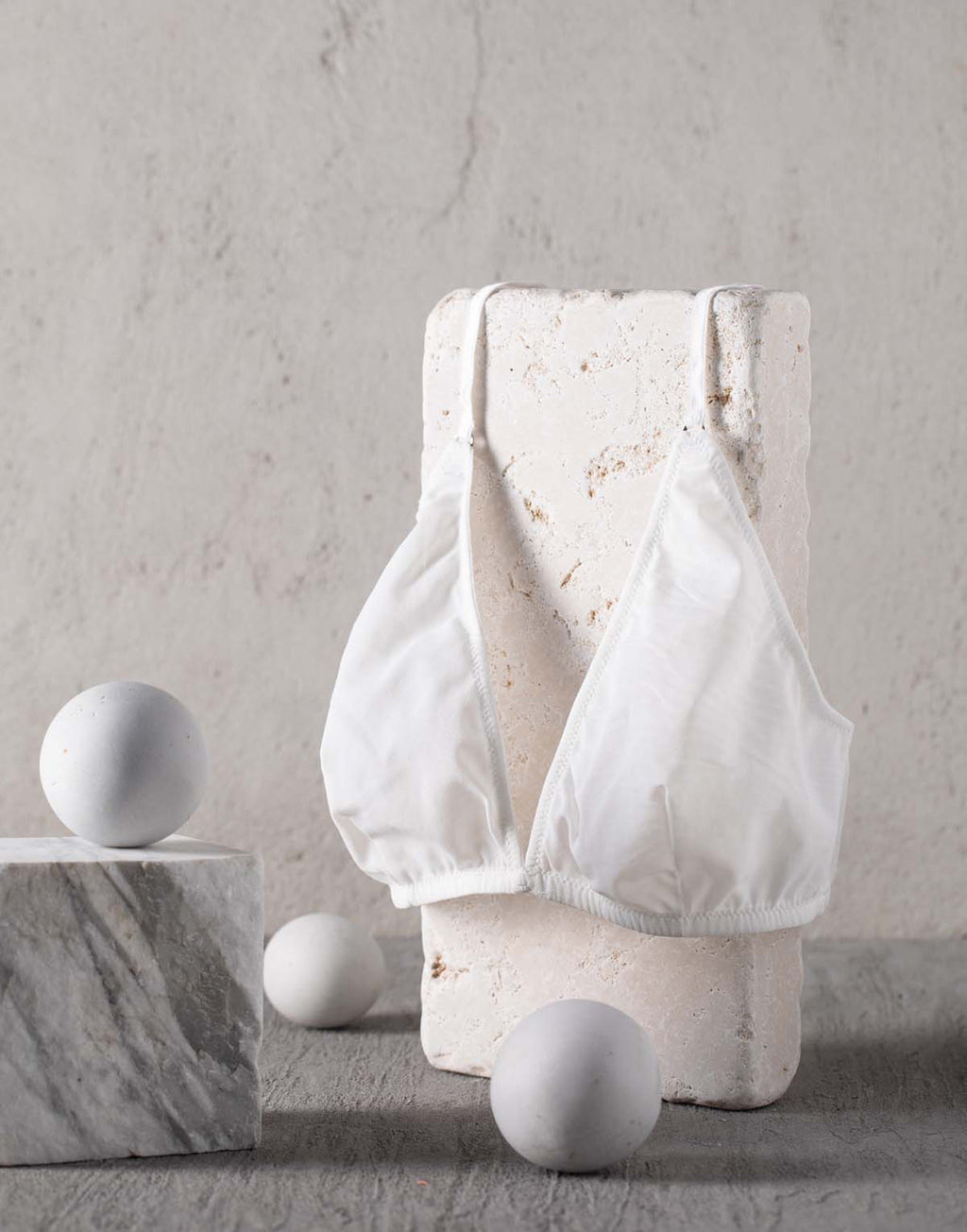 DOUUOD Reggiseno a Triangolo in Tulle Elasticizzato Bianco