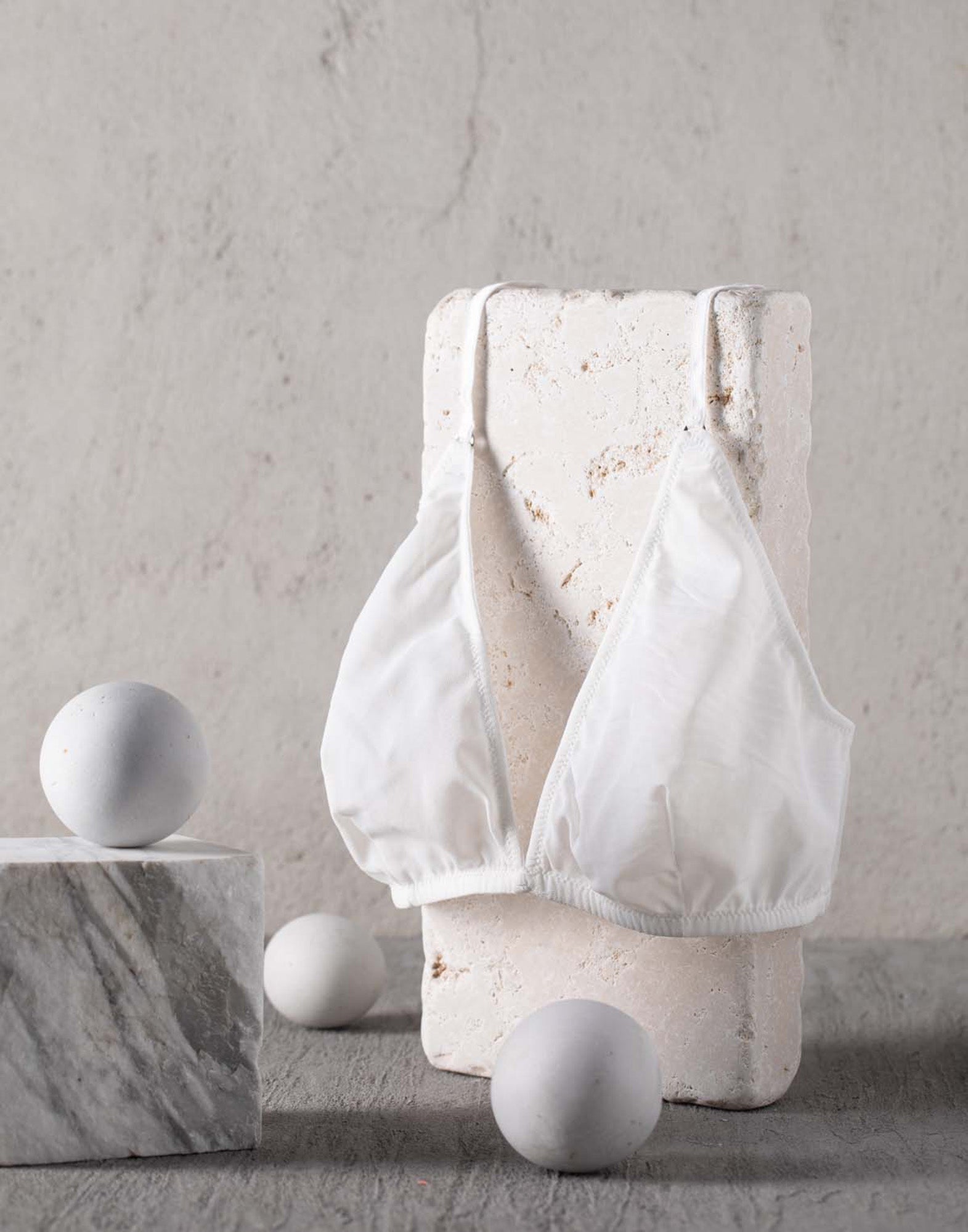 DOUUOD Reggiseno a Triangolo in Tulle Elasticizzato Bianco