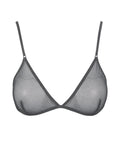 DOUUOD Reggiseno a Triangolo in Tulle Elasticizzato Grigio