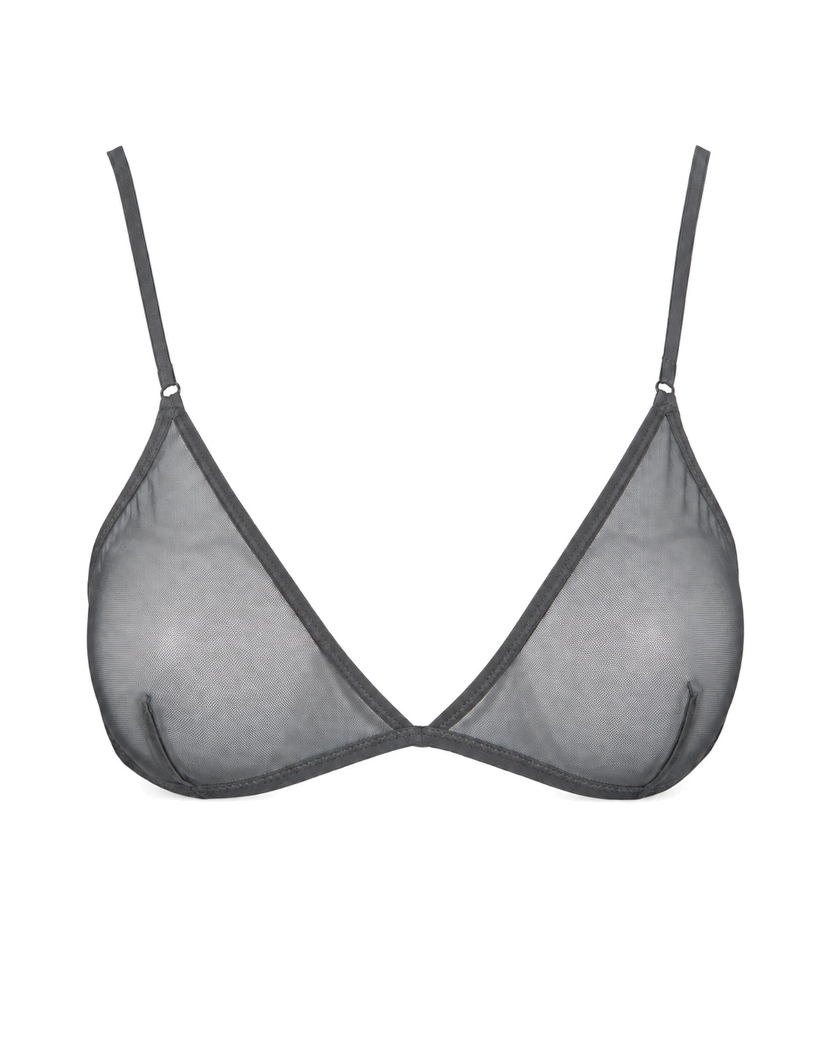 DOUUOD Reggiseno a Triangolo in Tulle Elasticizzato Grigio