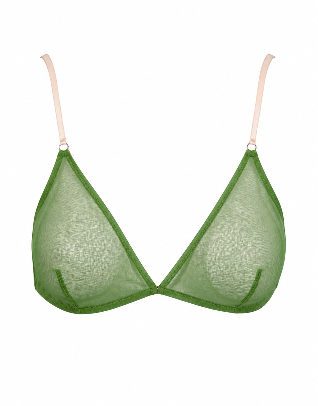 DOUUOD Reggiseno a Triangolo in Tulle Elasticizzato Verde