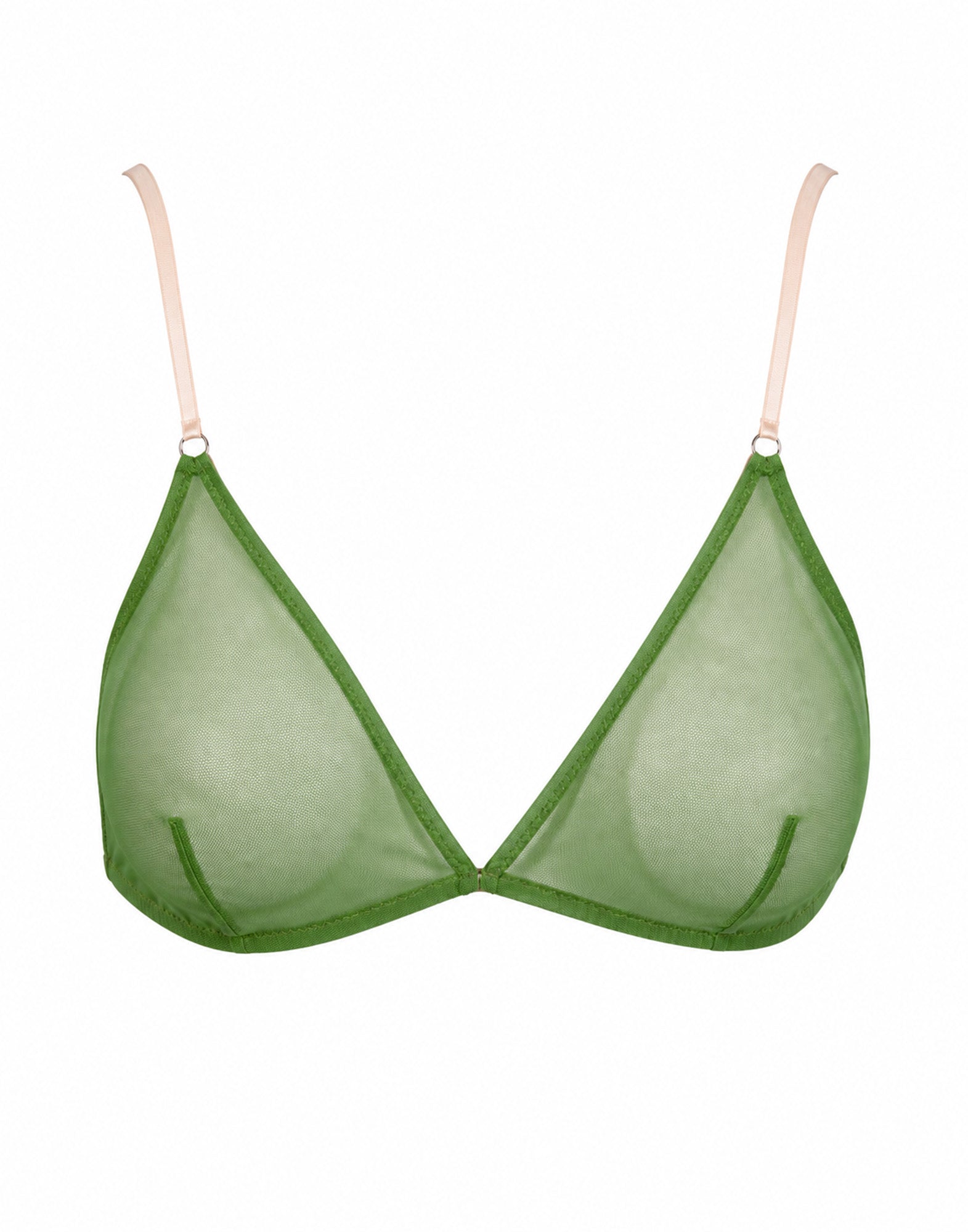 DOUUOD Reggiseno a Triangolo in Tulle Elasticizzato Verde