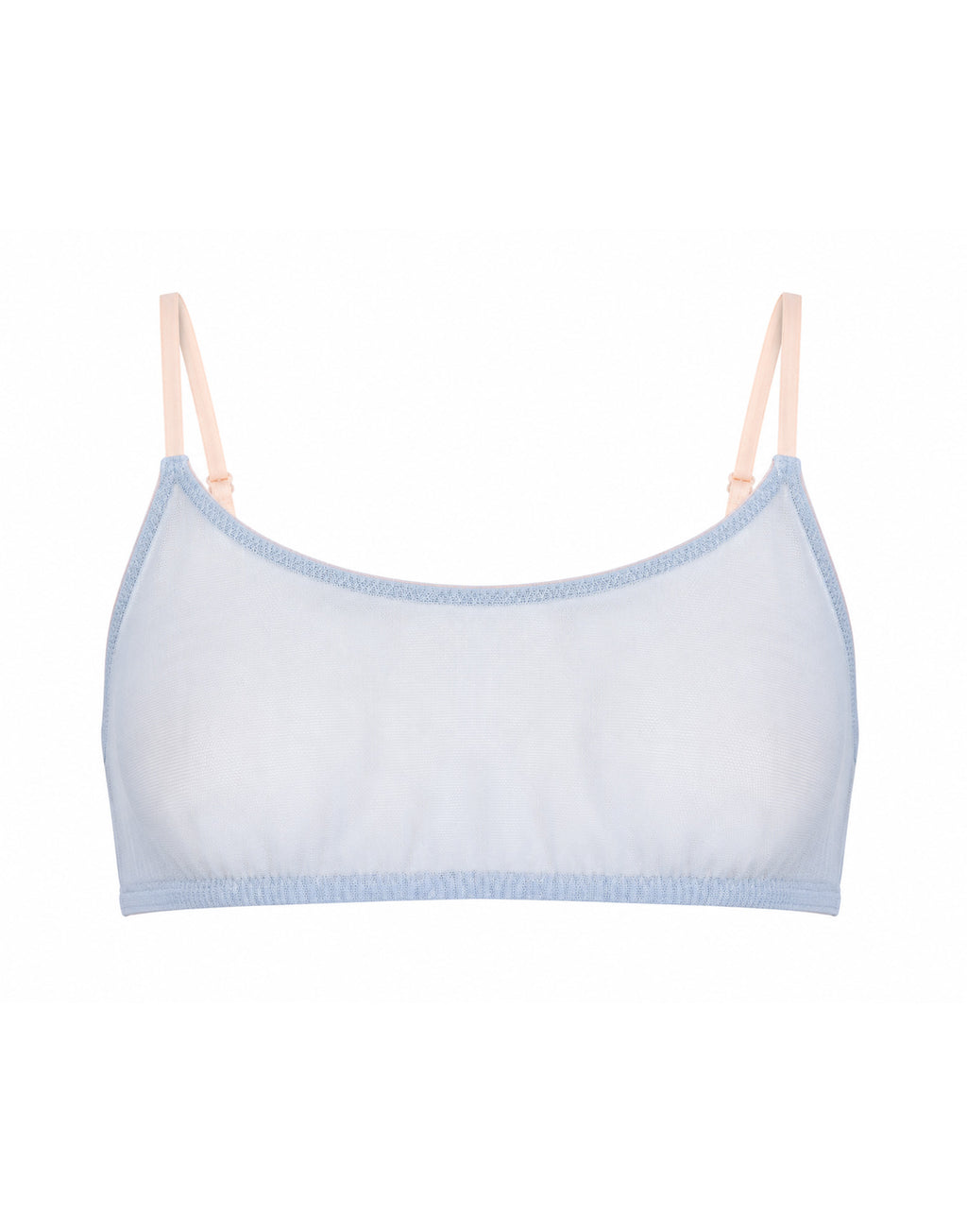 DOUUOD Reggiseno a Fascia in Tulle Azzurro